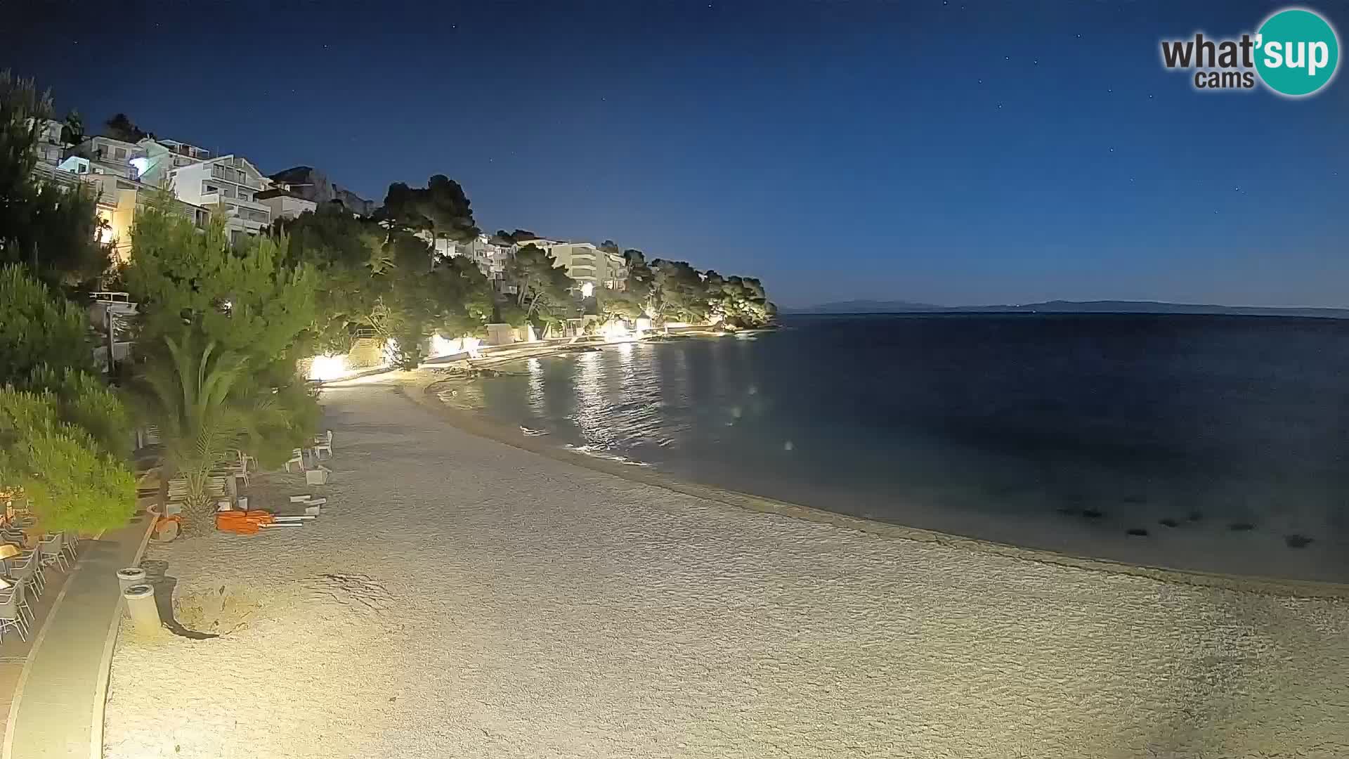 Webcam Spiaggia Lučica Brela – Vista live sulla costa adriatica