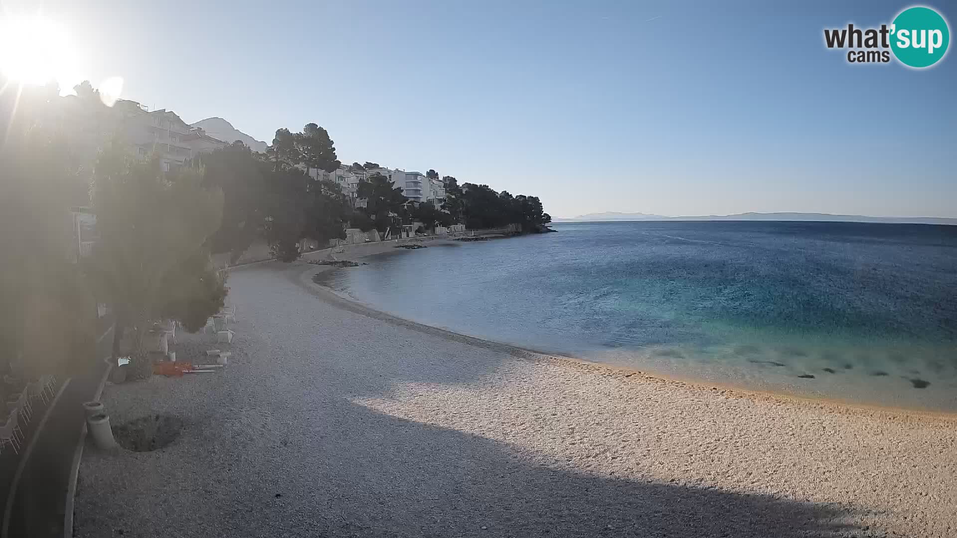 Webcam Lučica Beach Brela – Live View from the Adriatic Coast