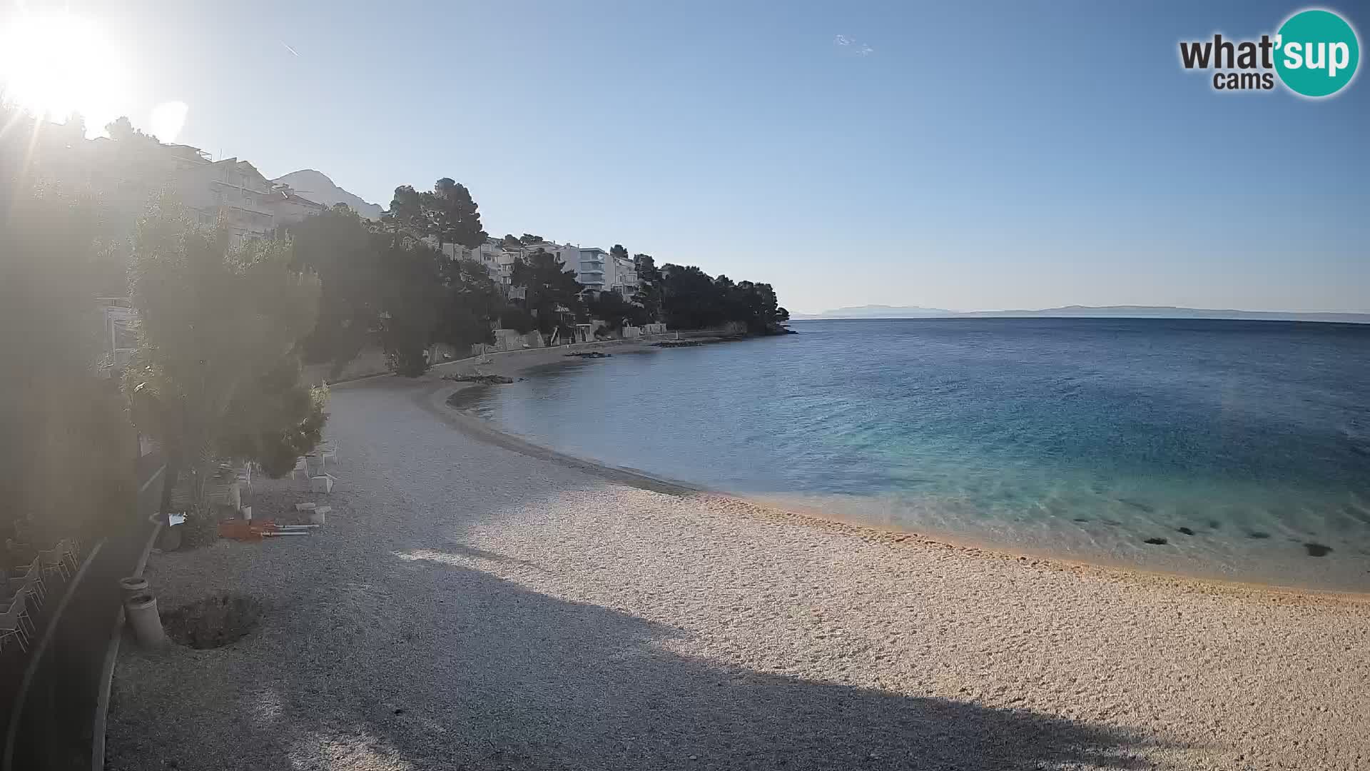 Webcam Lučica Beach Brela – Live View from the Adriatic Coast