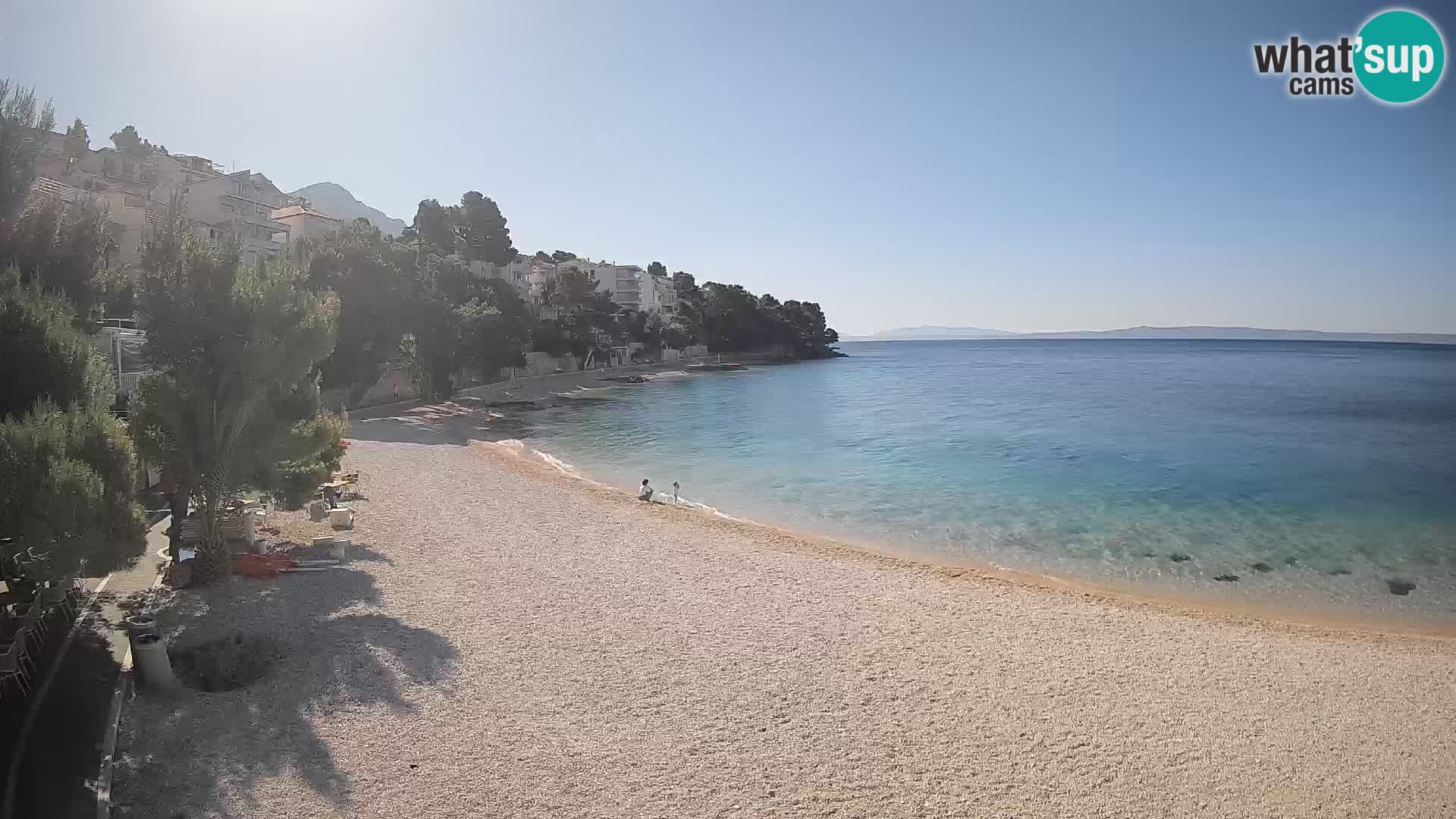 Webcam Spiaggia Lučica Brela – Vista live sulla costa adriatica