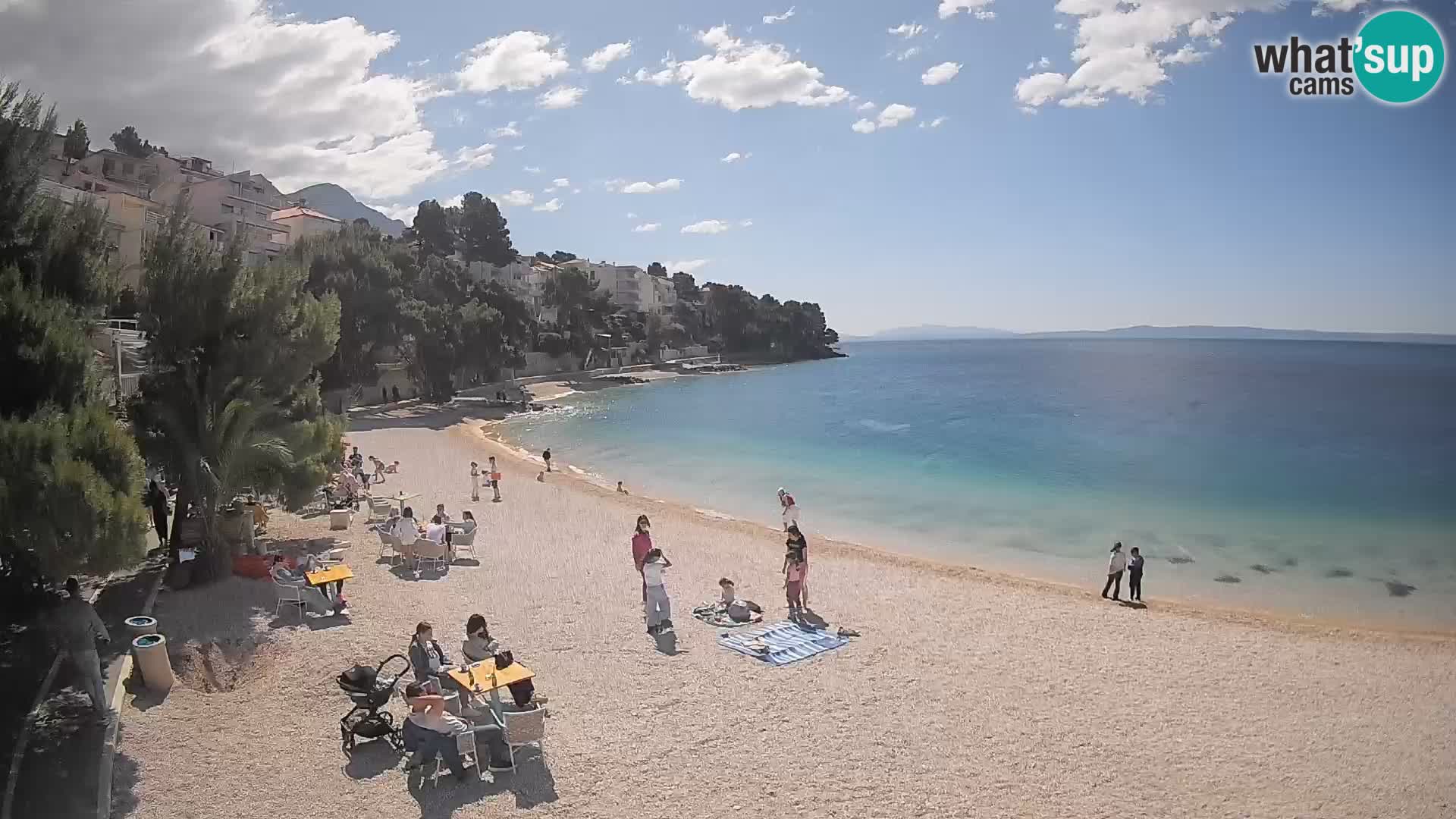 Webcam Playa Lučica Brela – Vista en directo de la costa adriática