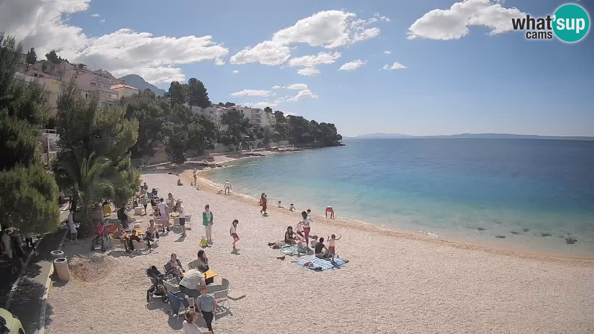 Webcam Spiaggia Lučica Brela – Vista live sulla costa adriatica