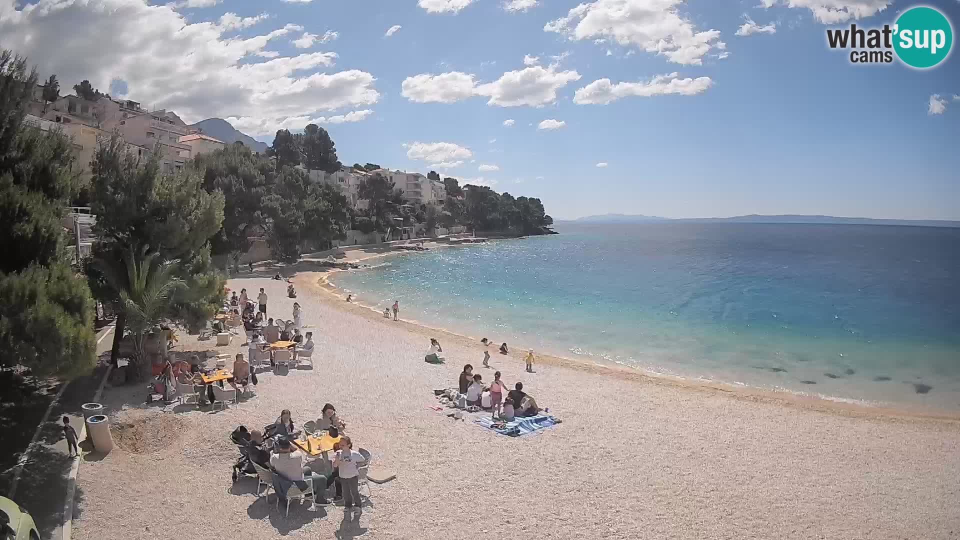 Webcam Playa Lučica Brela – Vista en directo de la costa adriática