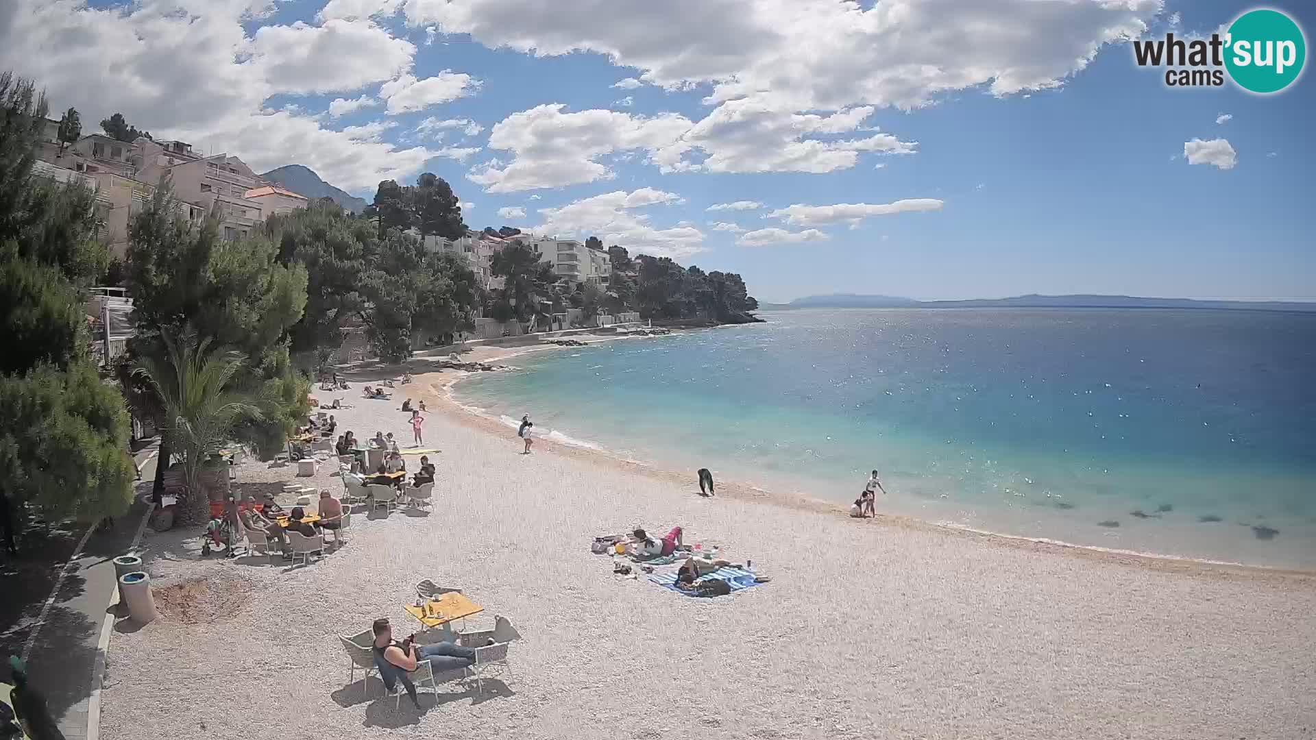 Webcam Playa Lučica Brela – Vista en directo de la costa adriática