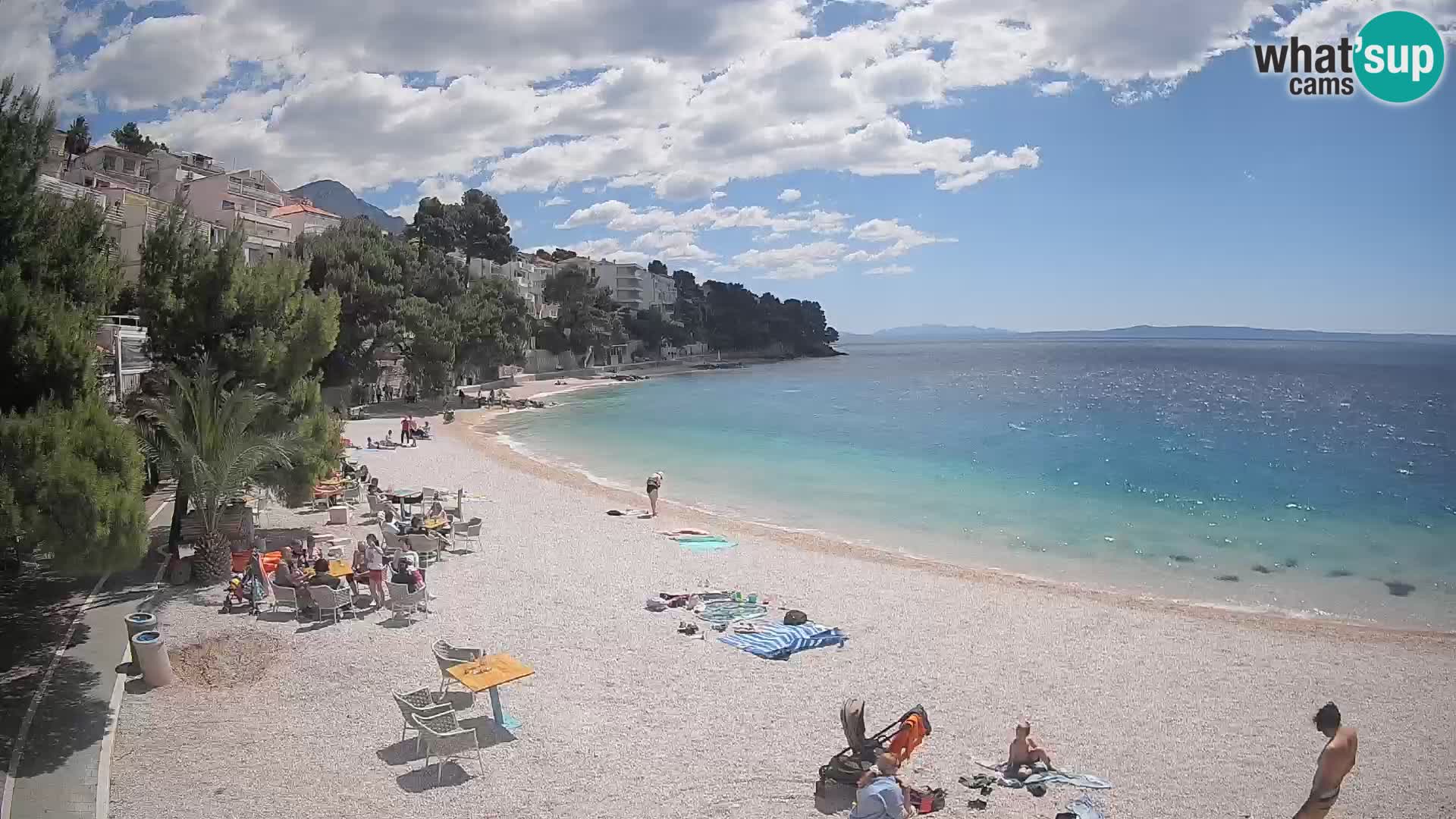 Webcam Spiaggia Lučica Brela – Vista live sulla costa adriatica