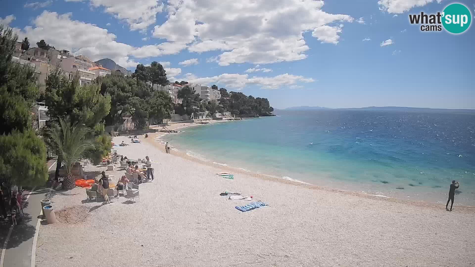 Webcam Spiaggia Lučica Brela – Vista live sulla costa adriatica