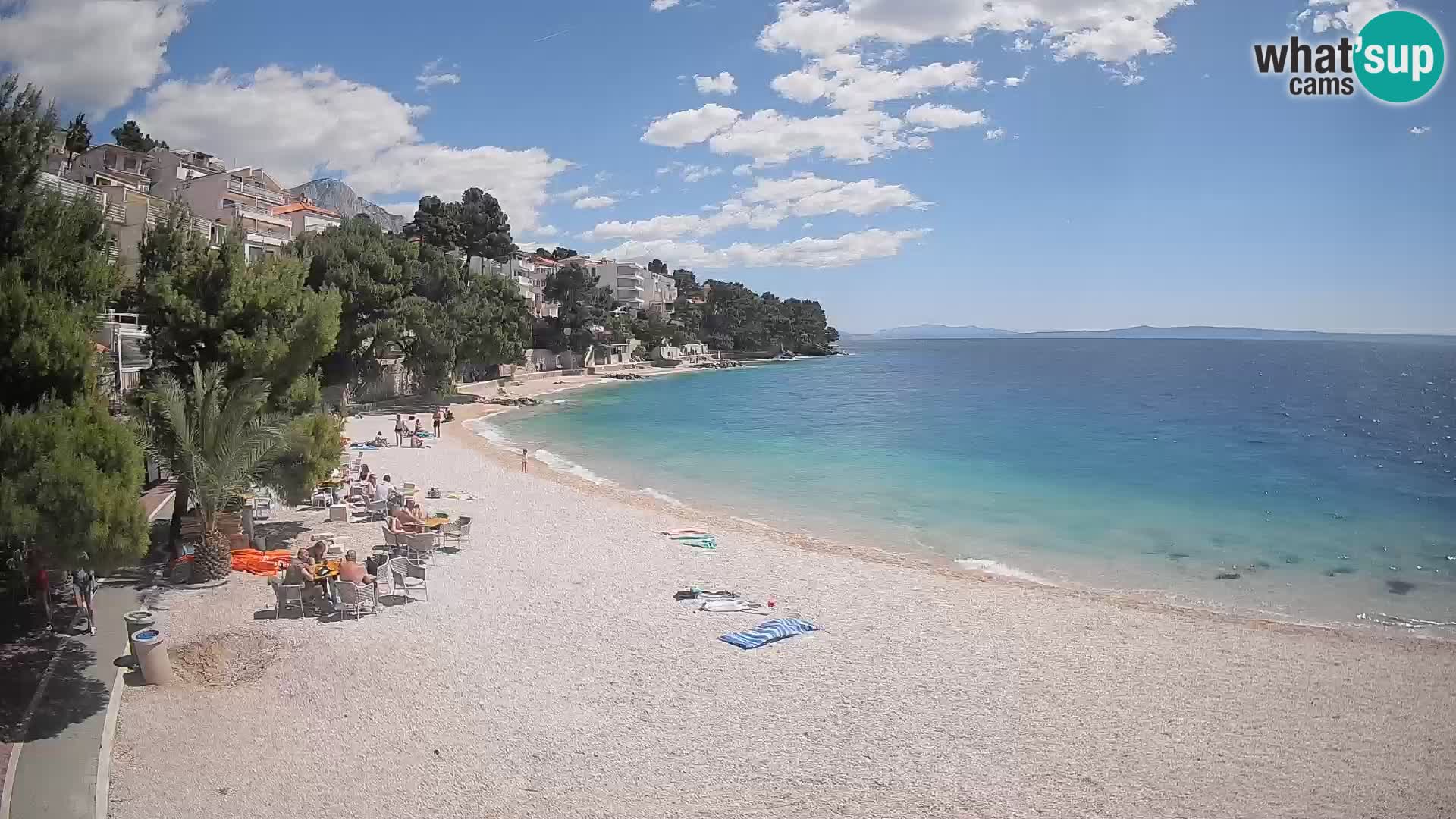 Webcam Spiaggia Lučica Brela – Vista live sulla costa adriatica