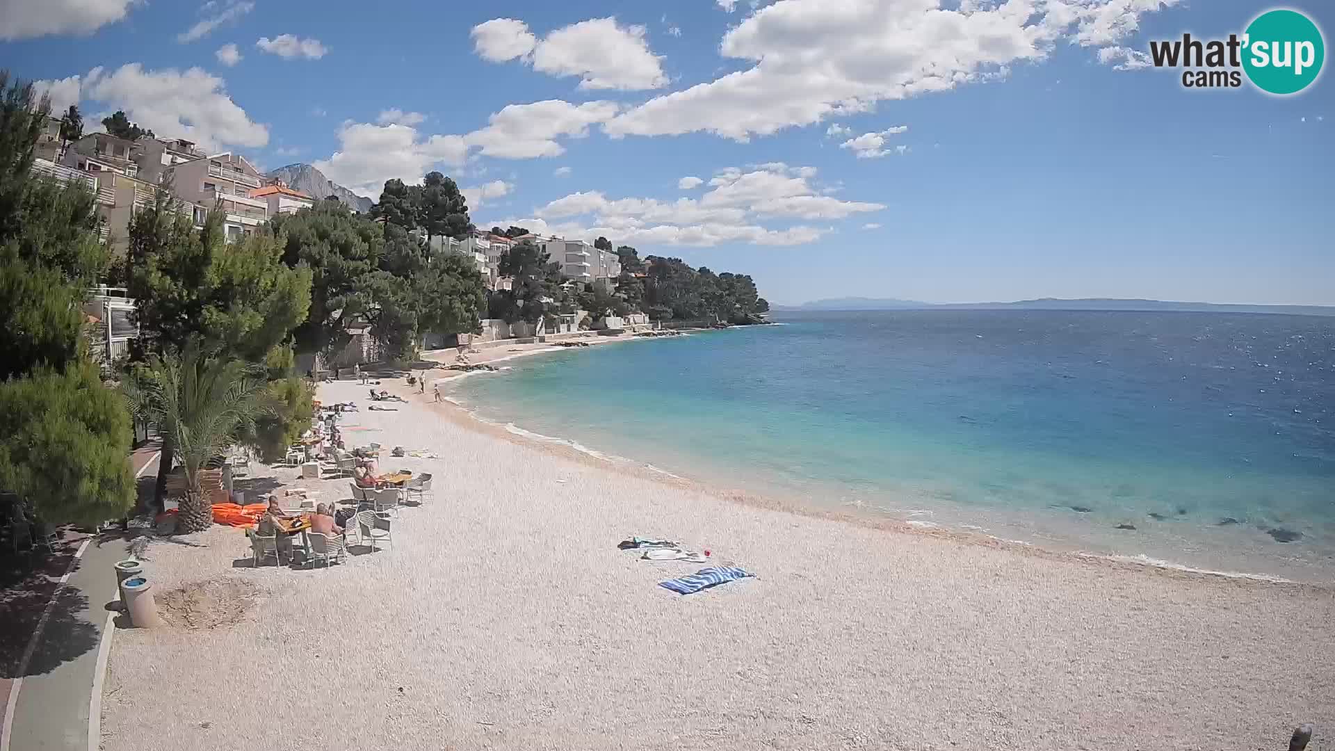Webcam Playa Lučica Brela – Vista en directo de la costa adriática