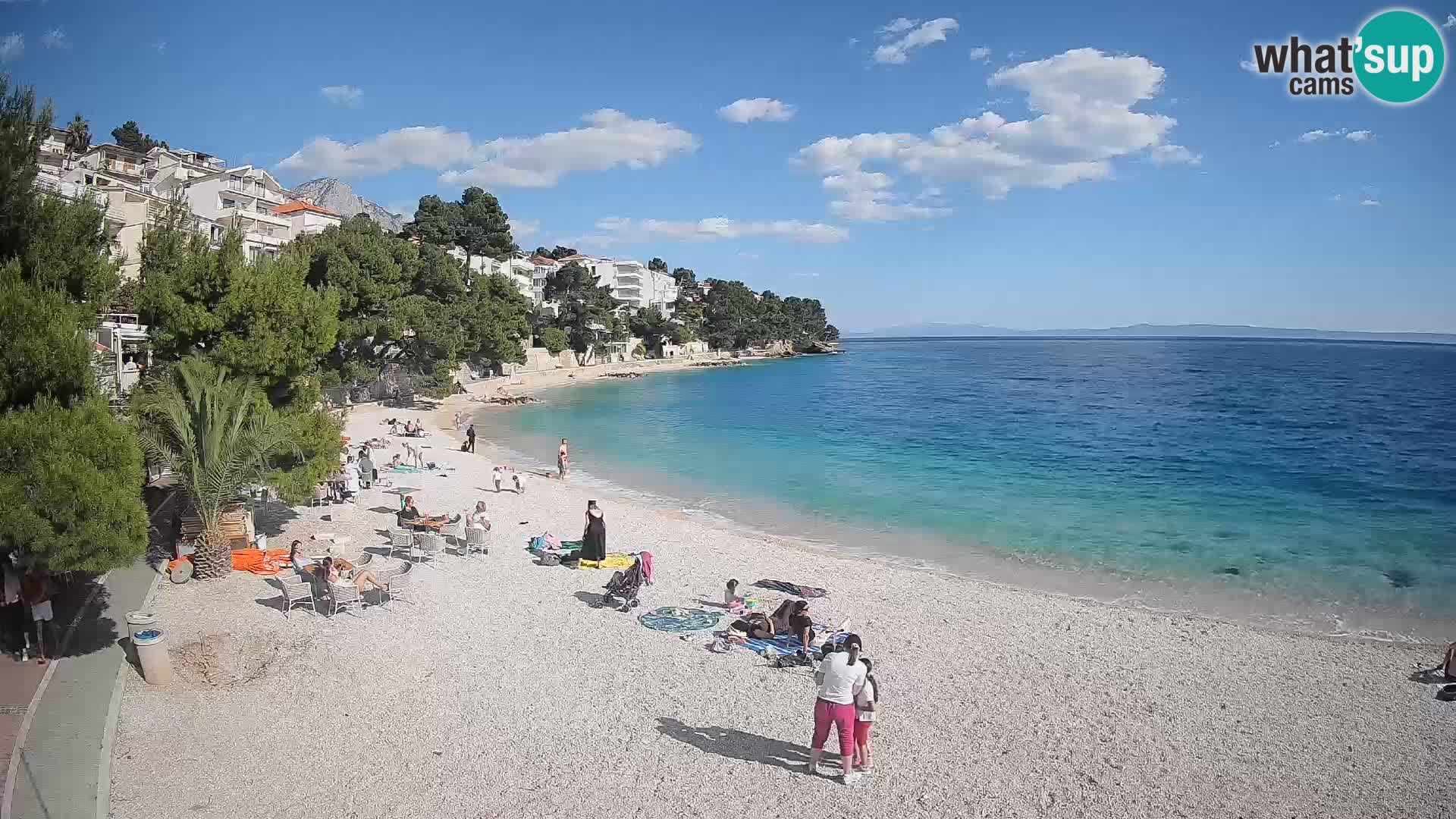 Webcam Playa Lučica Brela – Vista en directo de la costa adriática