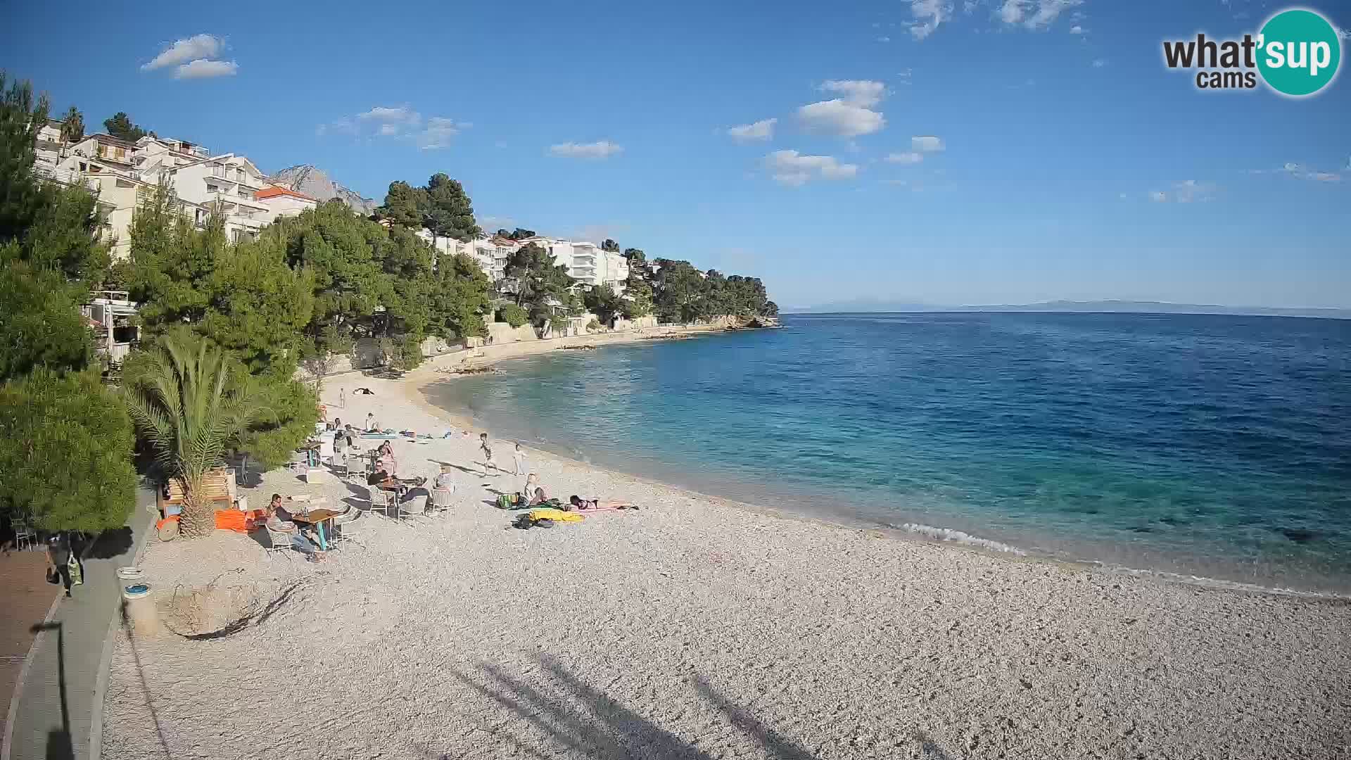 Webcam Plage Lučica Brela – Vue en direct sur la côte adriatique