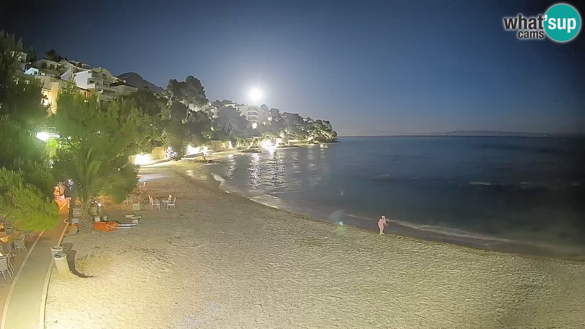 Webcam Playa Lučica Brela – Vista en directo de la costa adriática