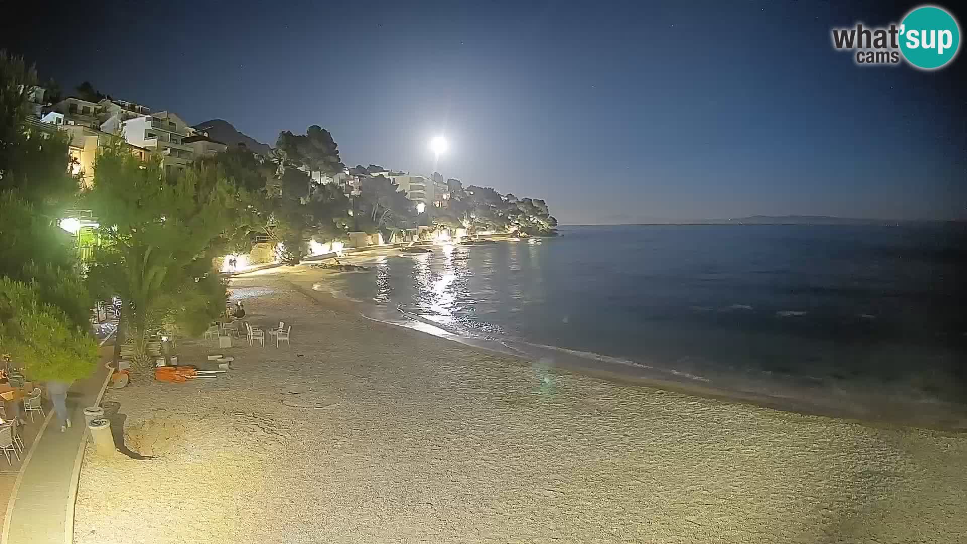 Spletna kamera Plaža Lučica Brela – Pogled v živo na Jadransko obalo