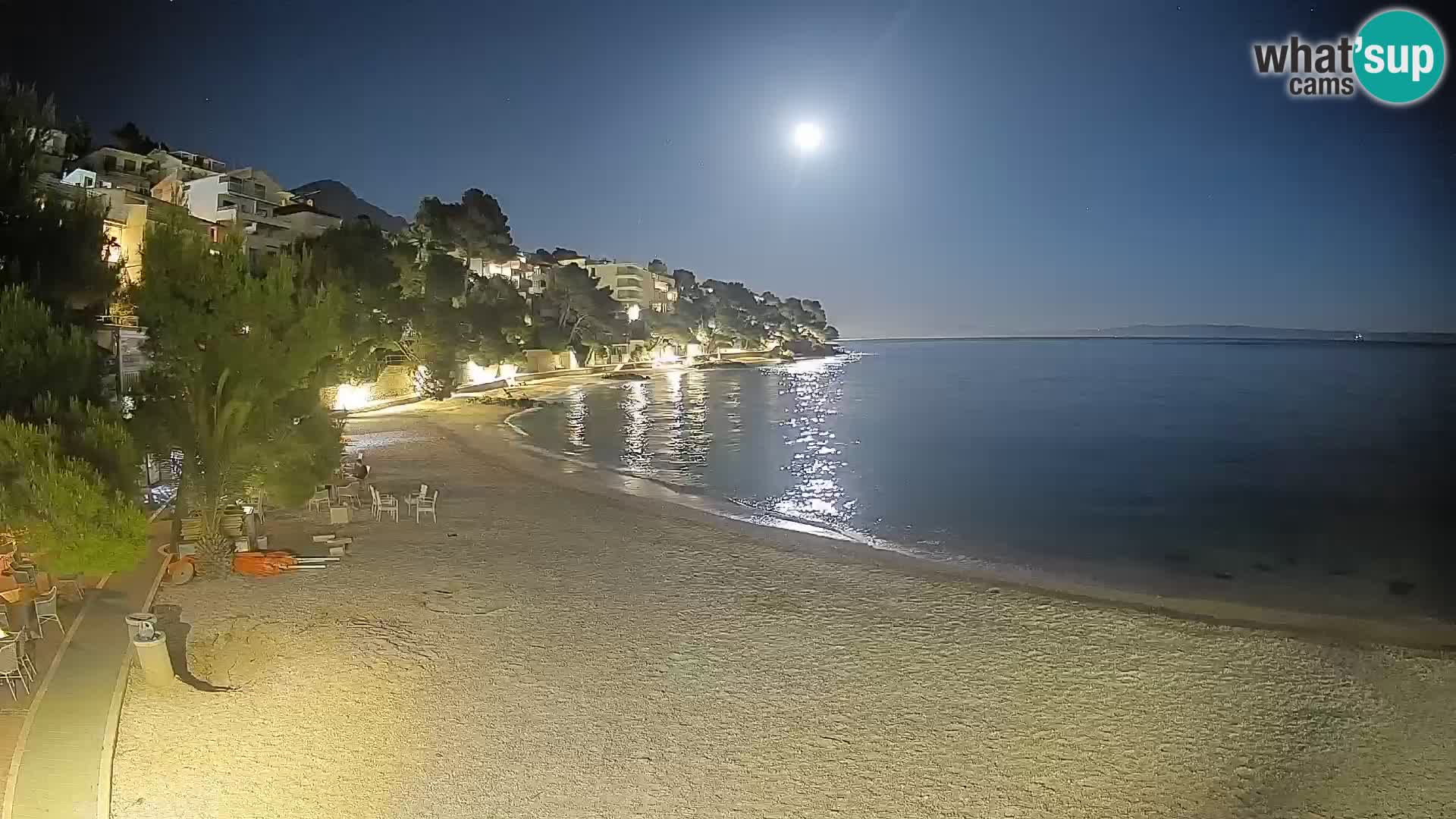 Webcam Lučica Strand Beach Brela – Liveblick von der Adriaküste