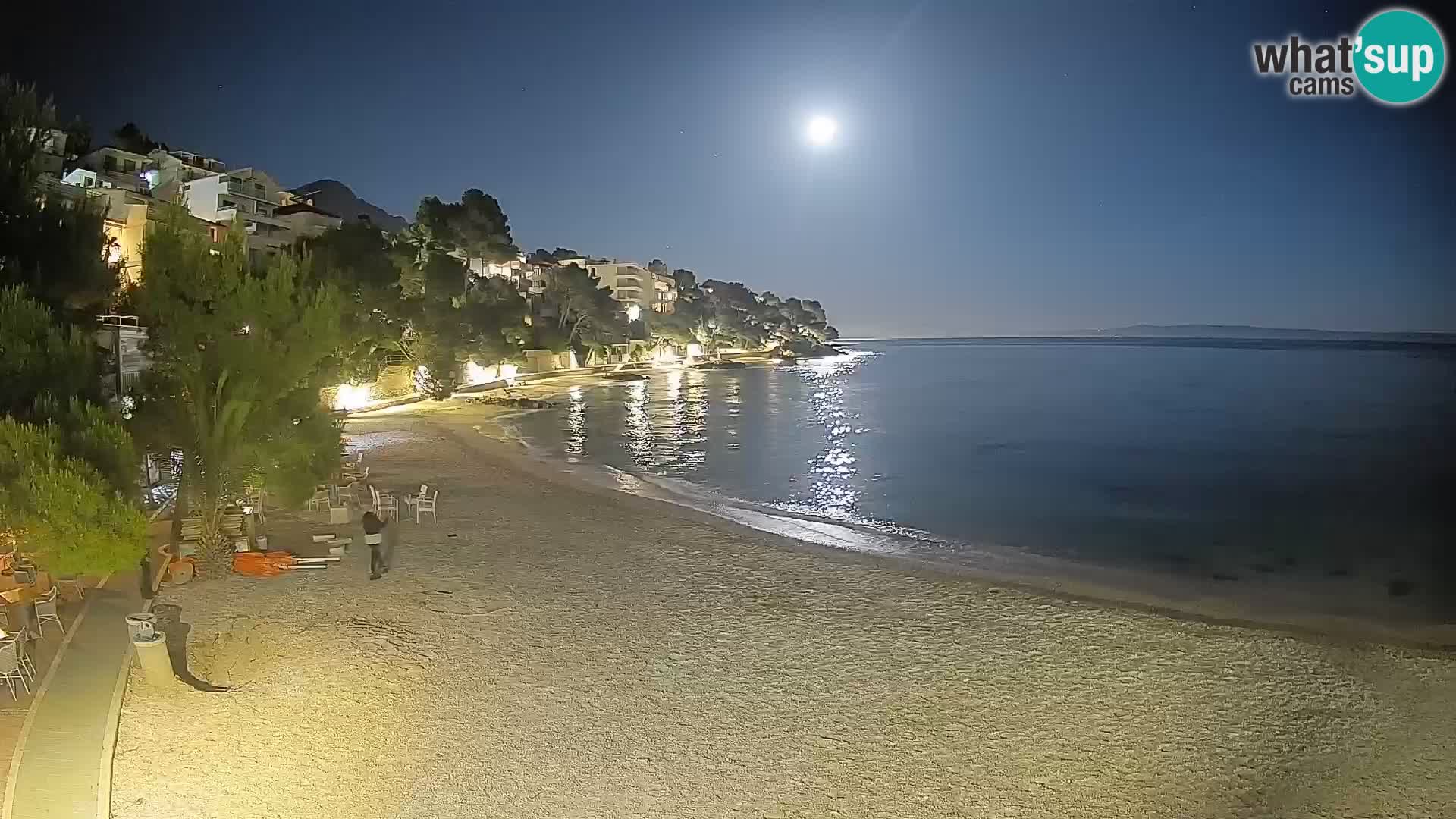 Webcam Spiaggia Lučica Brela – Vista live sulla costa adriatica