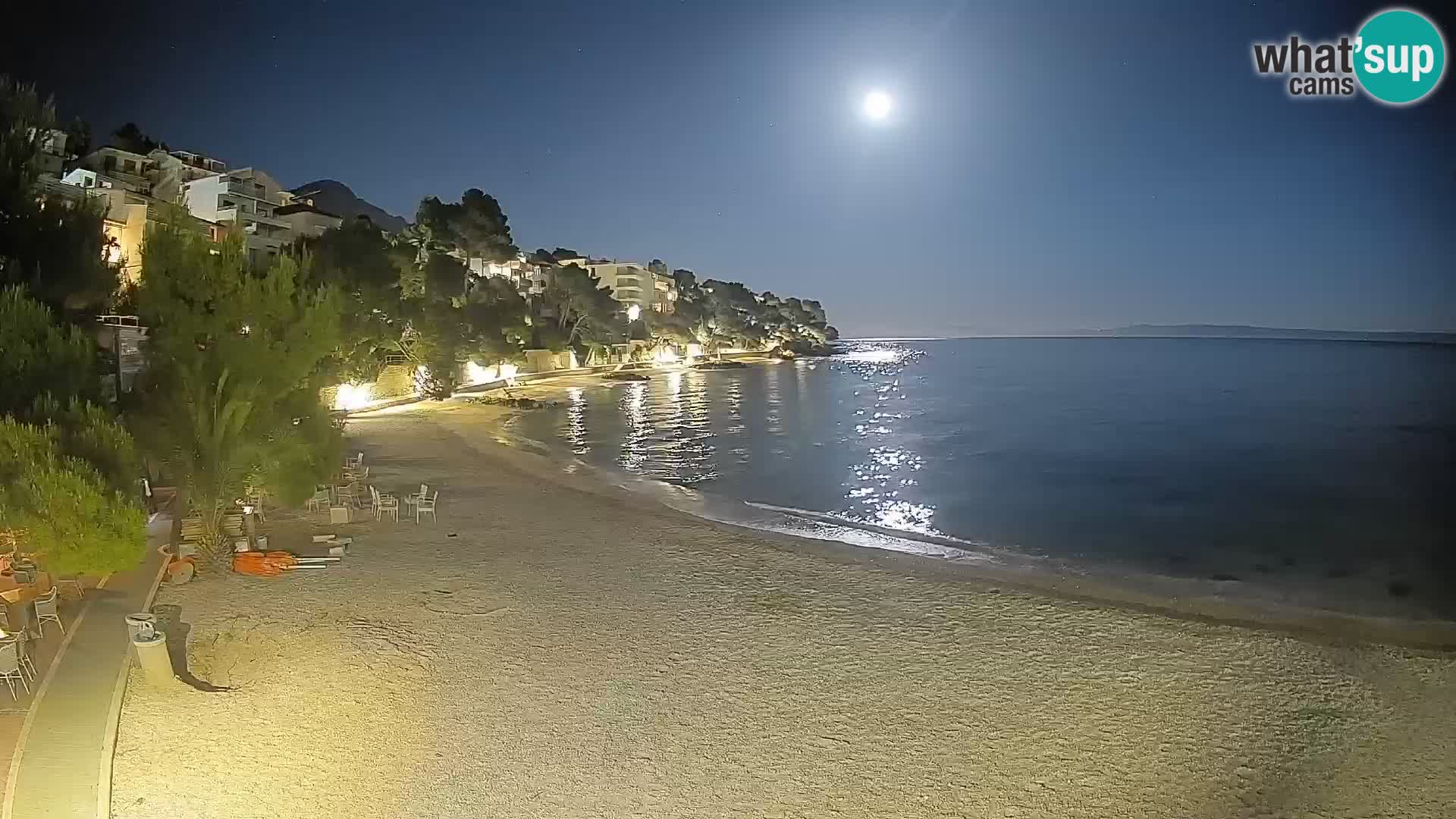 Webcam Playa Lučica Brela – Vista en directo de la costa adriática
