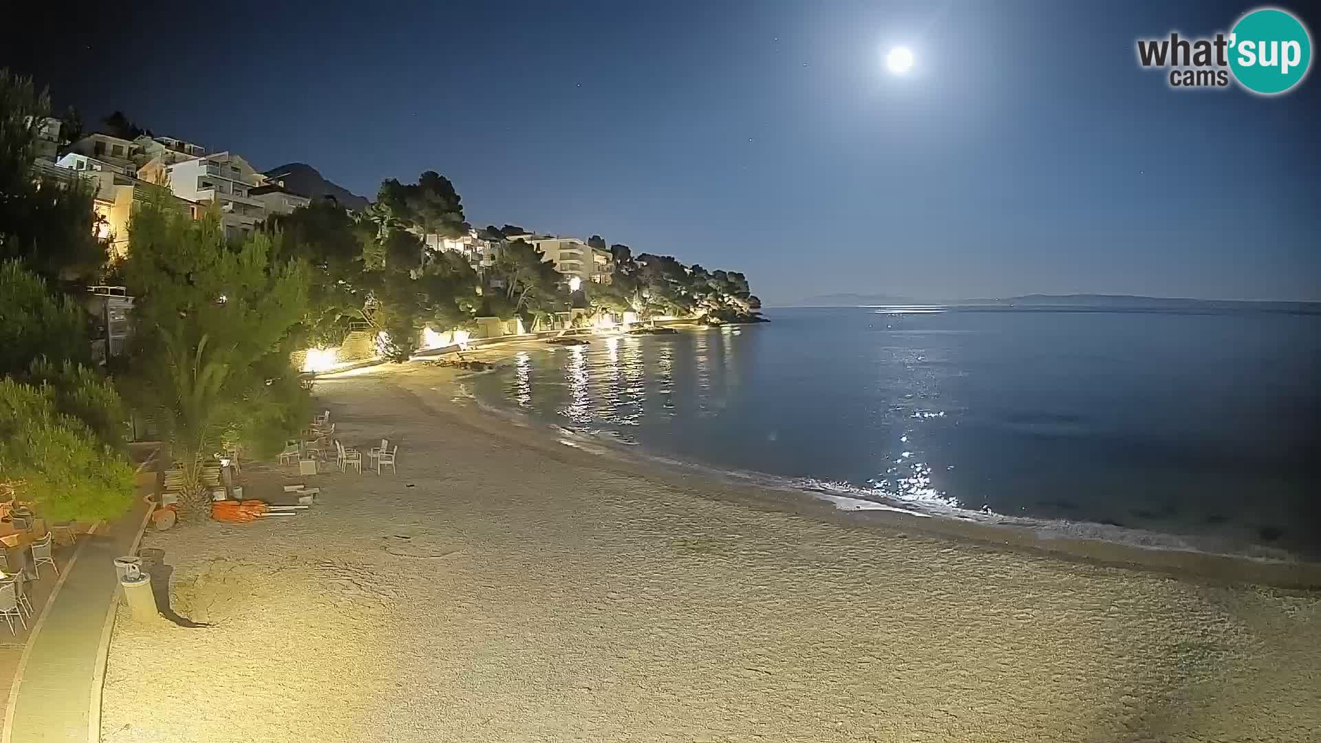 Webcam Playa Lučica Brela – Vista en directo de la costa adriática