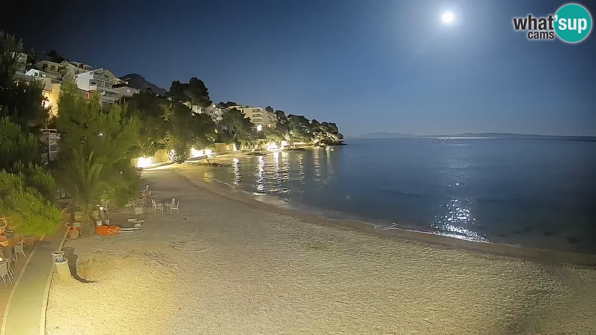 Webcam Spiaggia Lučica Brela – Vista live sulla costa adriatica