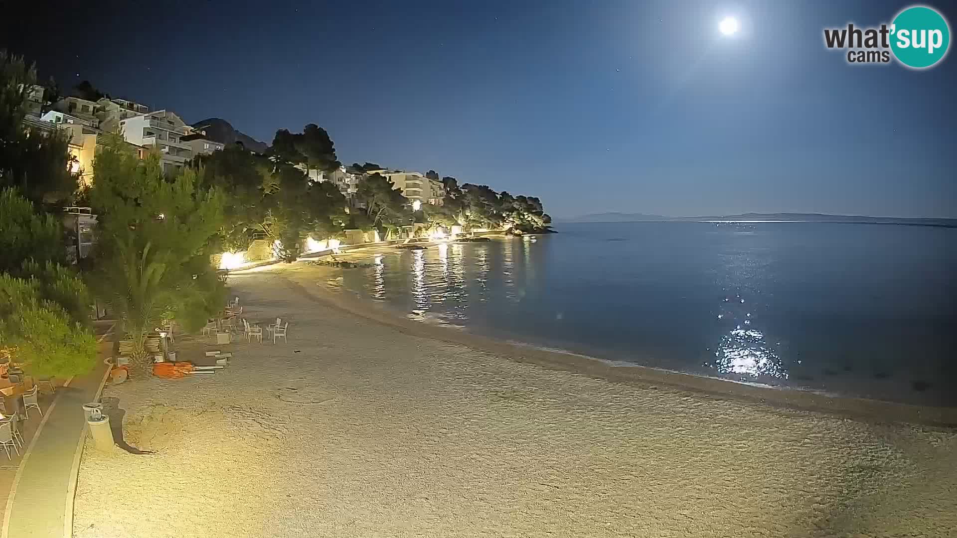 Webcam Plage Lučica Brela – Vue en direct sur la côte adriatique