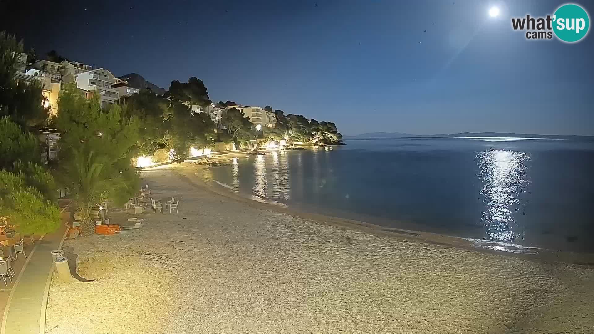 Webcam Playa Lučica Brela – Vista en directo de la costa adriática