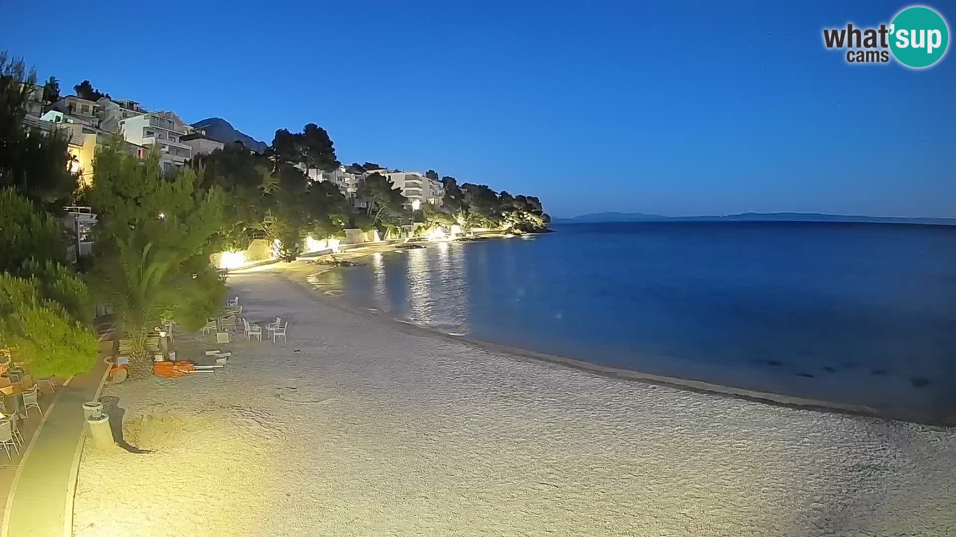 Webcam Spiaggia Lučica Brela – Vista live sulla costa adriatica