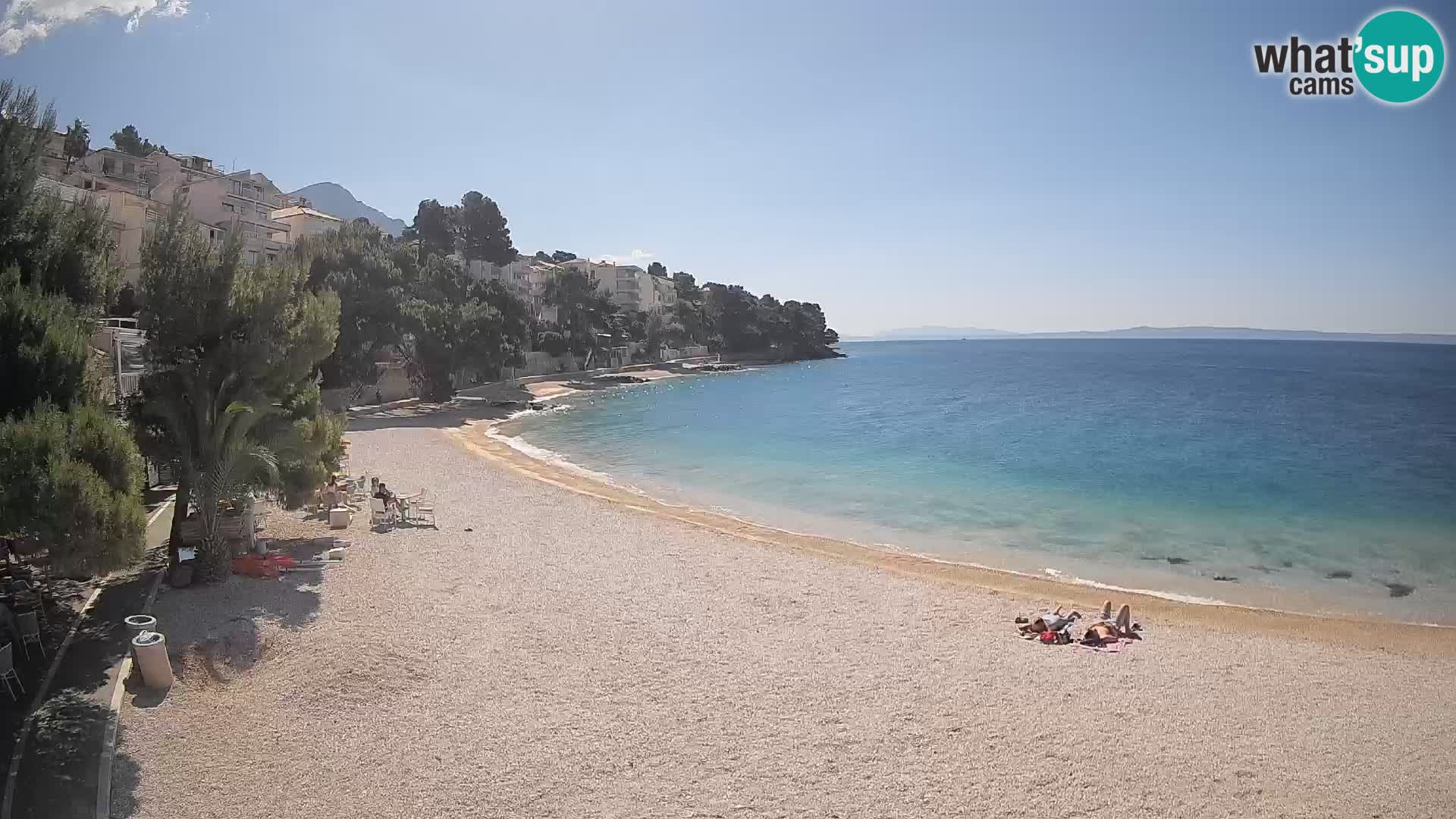 Webcam Spiaggia Lučica Brela – Vista live sulla costa adriatica