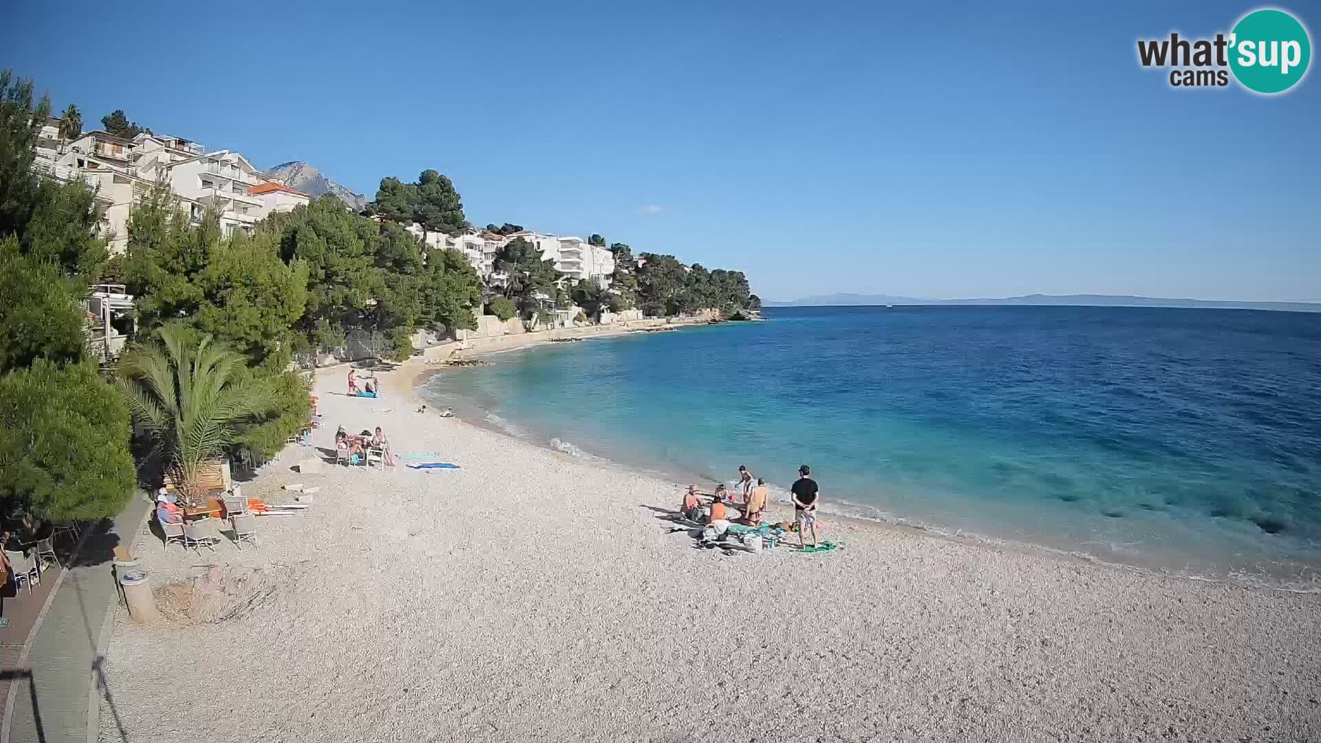 Webcam Lučica Beach Brela – Live View from the Adriatic Coast