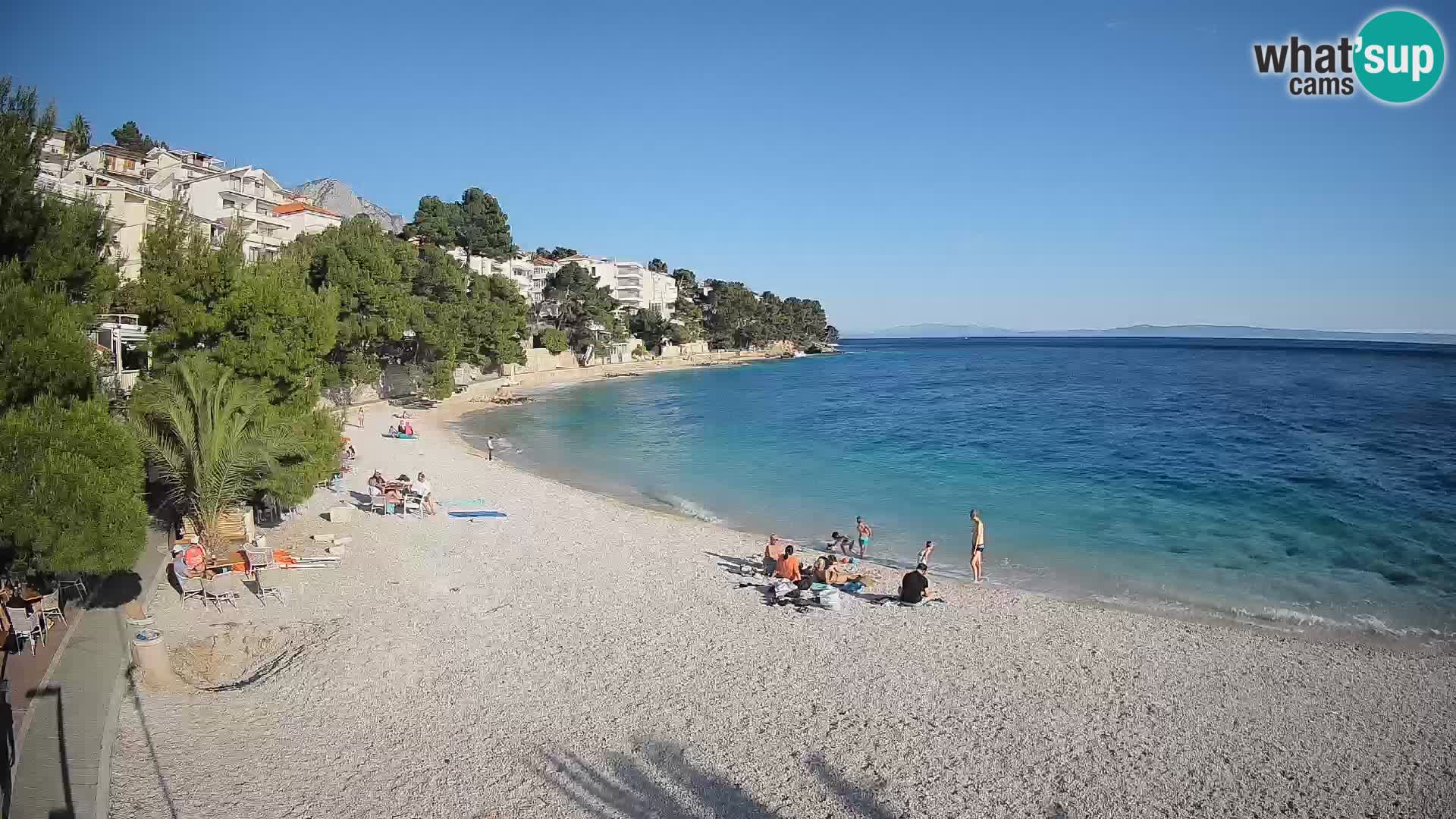 Webcam Spiaggia Lučica Brela – Vista live sulla costa adriatica