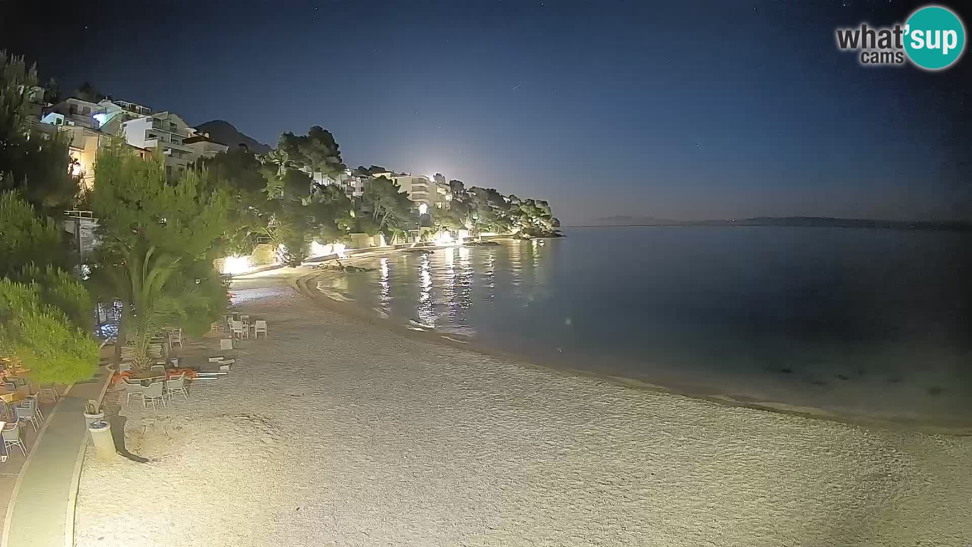Webcam Lučica Strand Beach Brela – Liveblick von der Adriaküste
