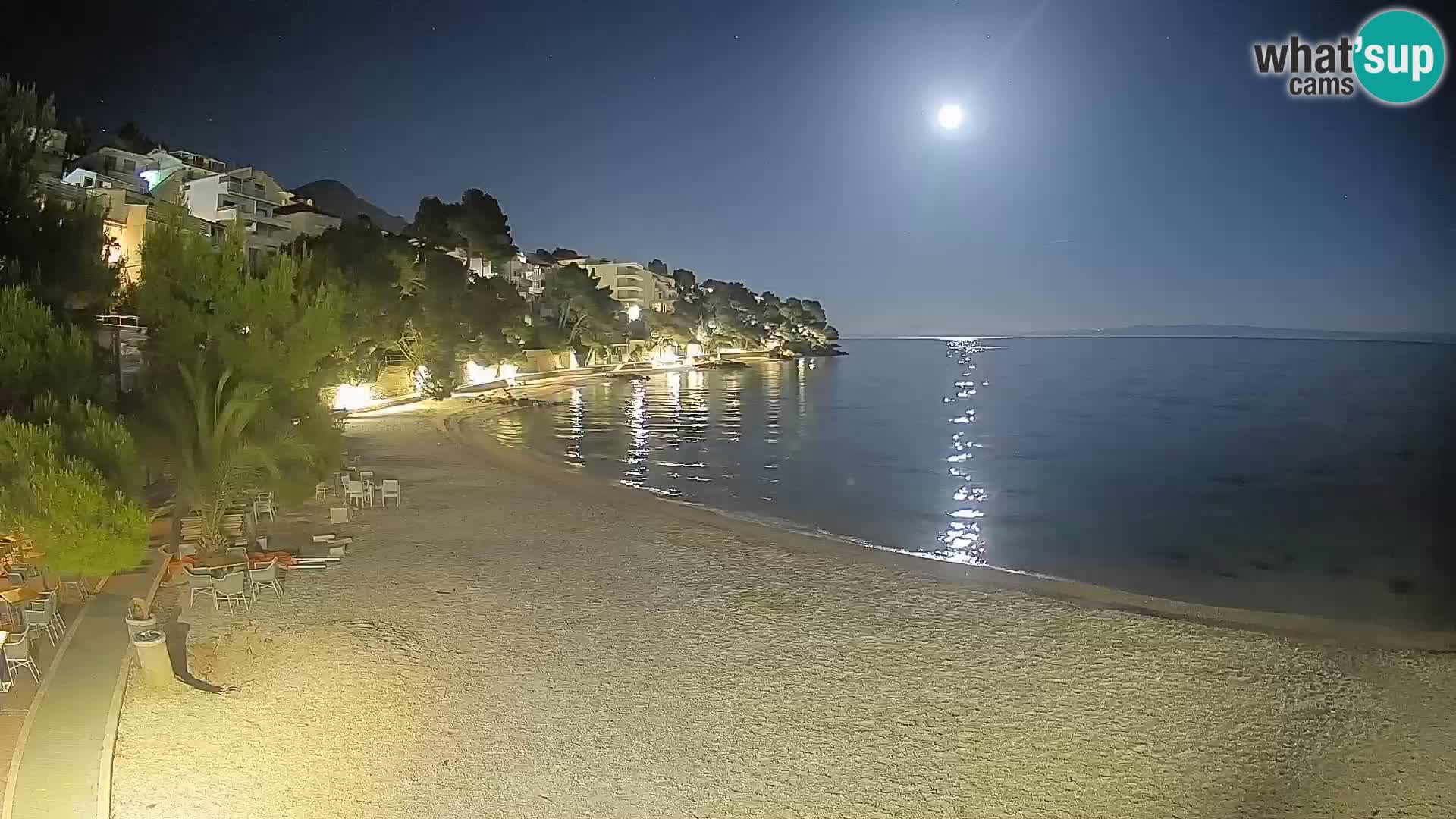 Webcam Spiaggia Lučica Brela – Vista live sulla costa adriatica