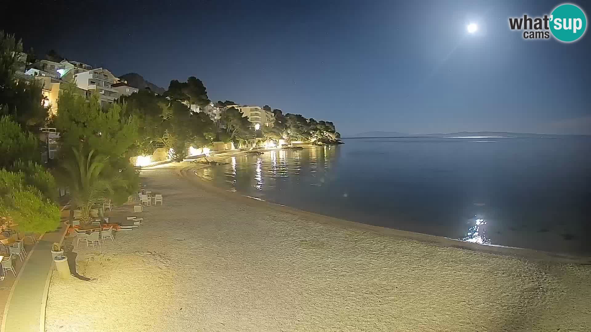 Webcam Plage Lučica Brela – Vue en direct sur la côte adriatique