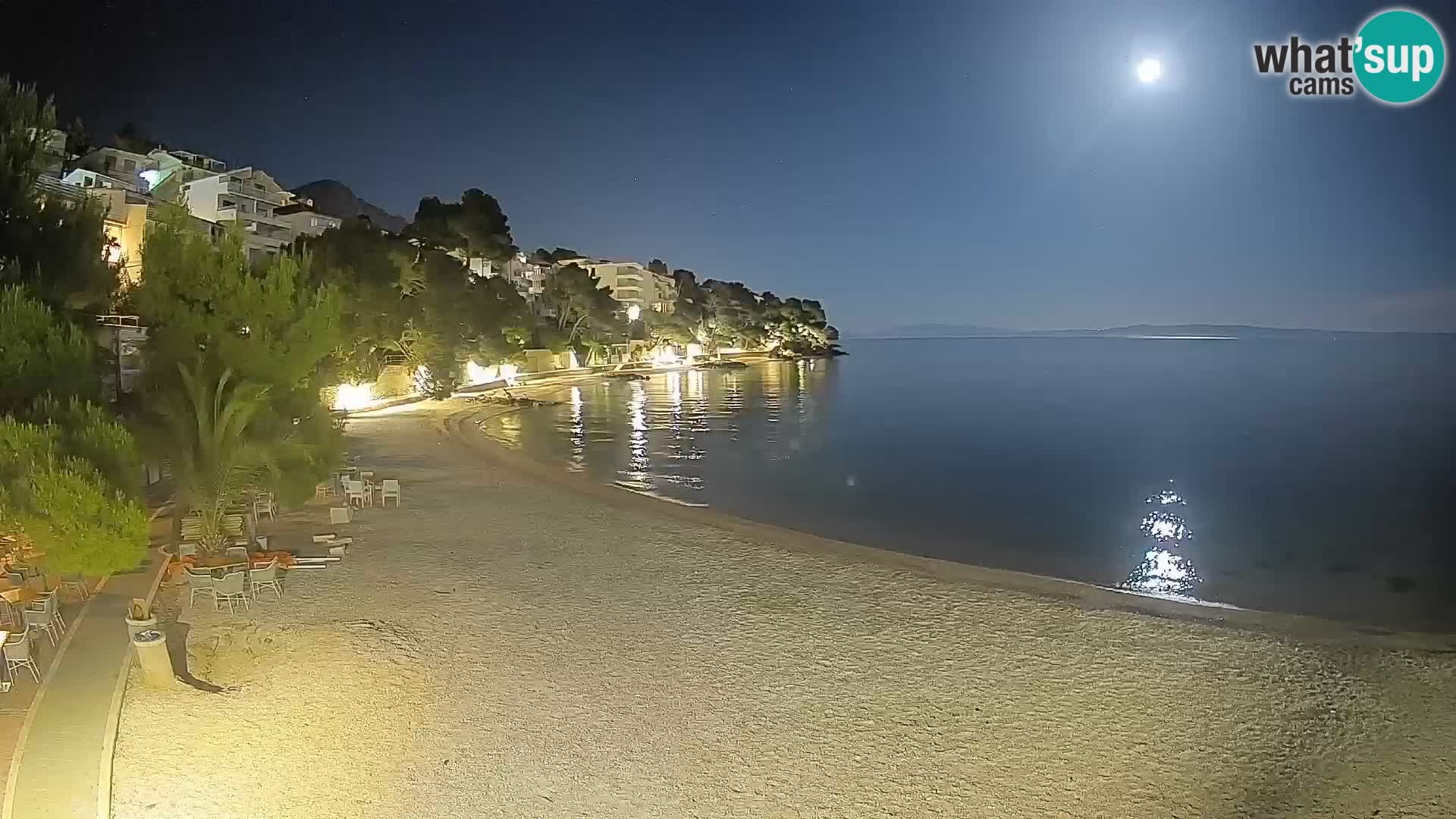 Webcam Spiaggia Lučica Brela – Vista live sulla costa adriatica