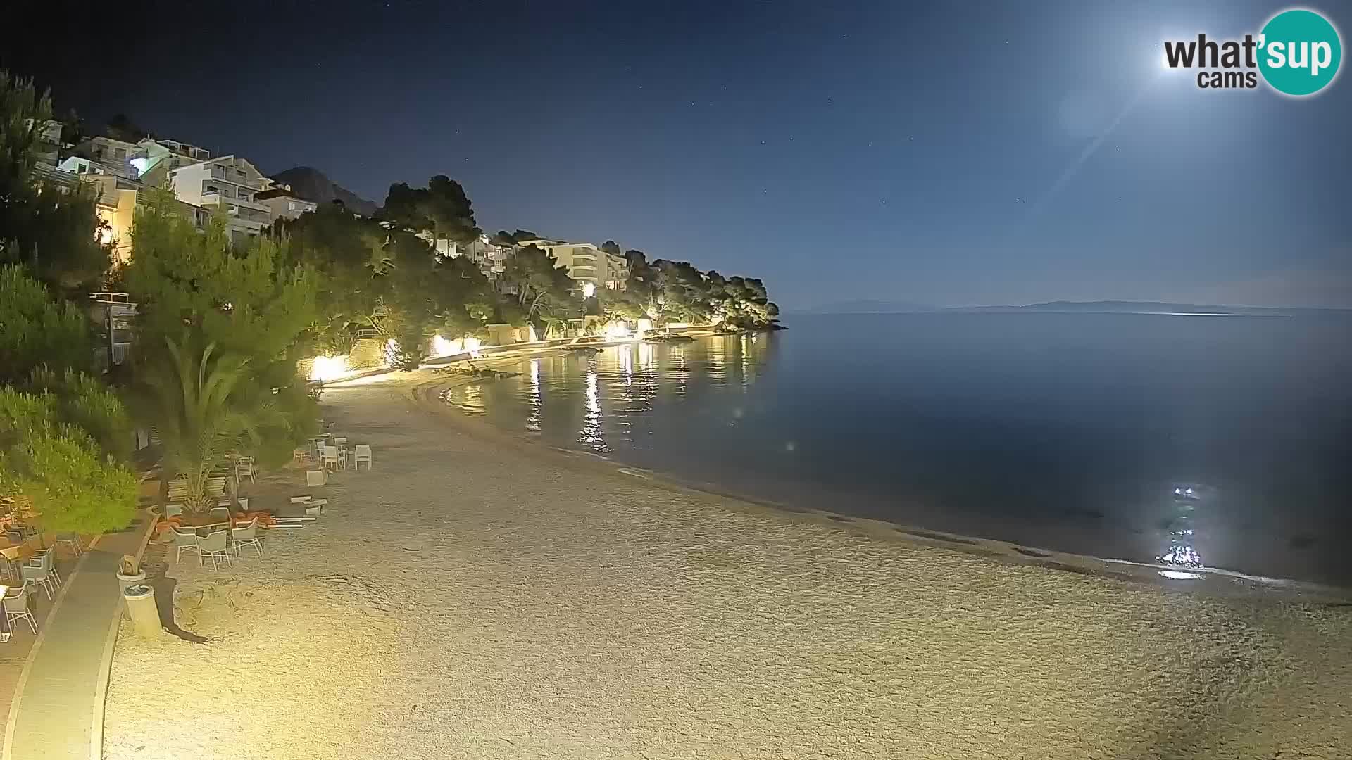 Webcam Spiaggia Lučica Brela – Vista live sulla costa adriatica