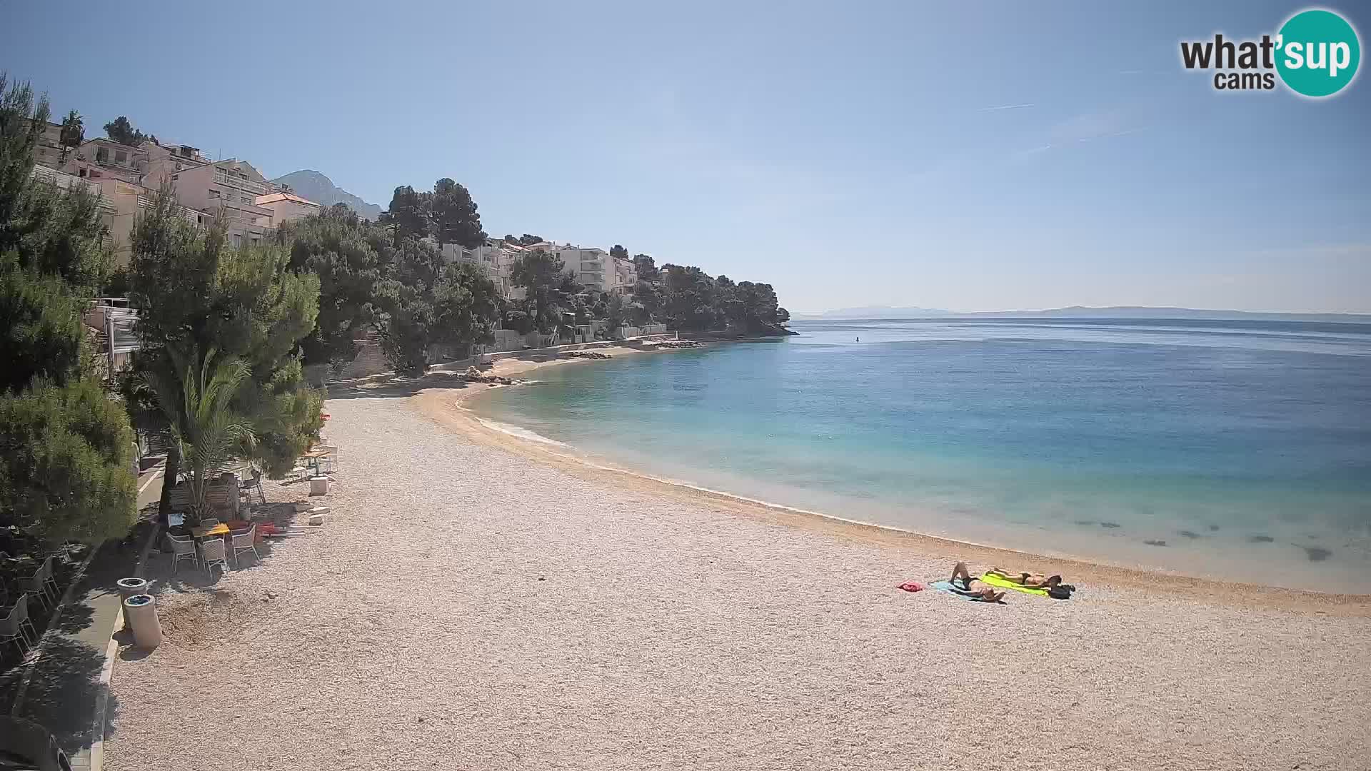 Webcam Playa Lučica Brela – Vista en directo de la costa adriática