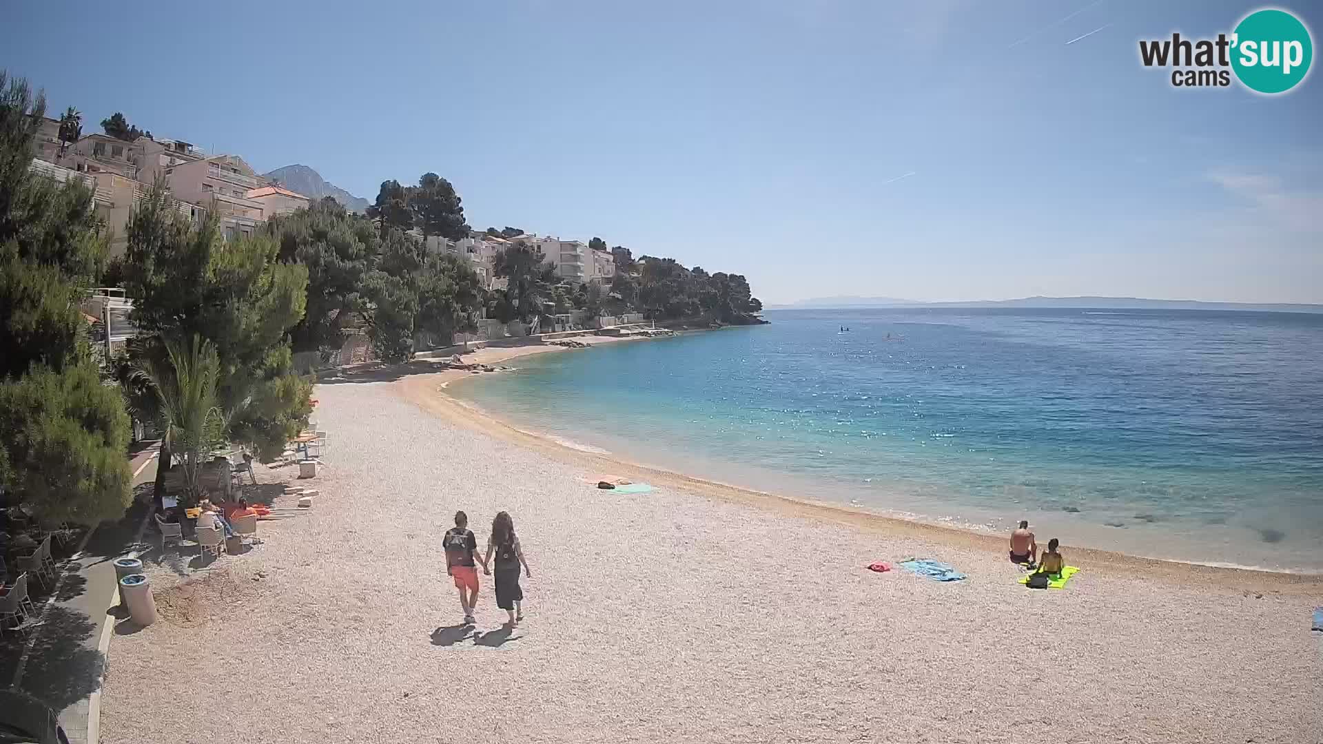 Webcam Spiaggia Lučica Brela – Vista live sulla costa adriatica