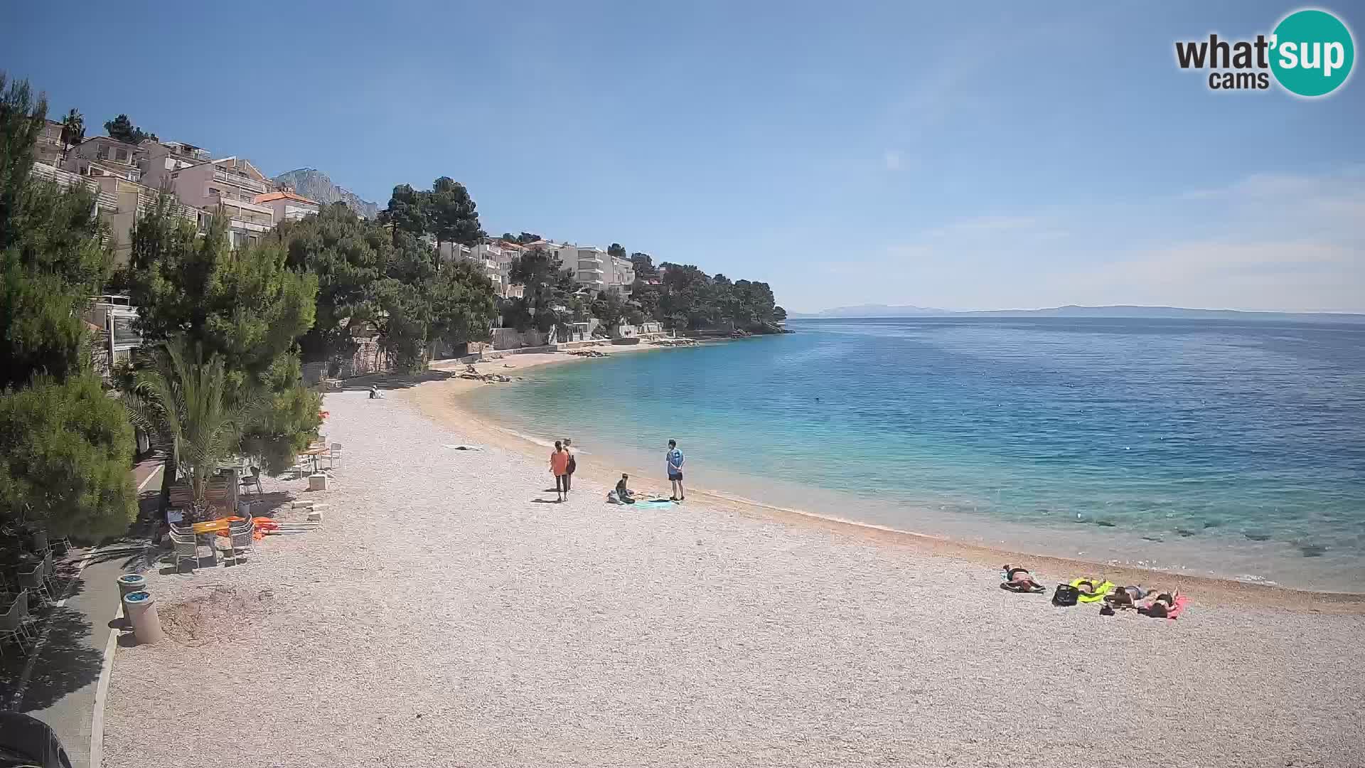 Webcam Playa Lučica Brela – Vista en directo de la costa adriática