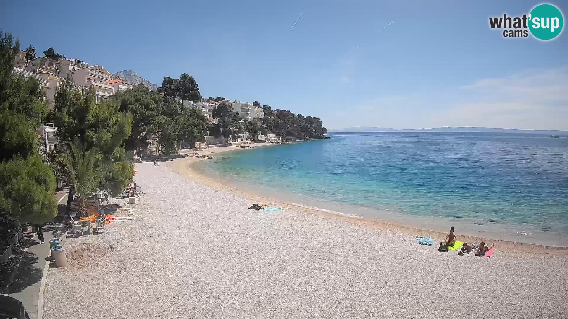 Webcam Playa Lučica Brela – Vista en directo de la costa adriática