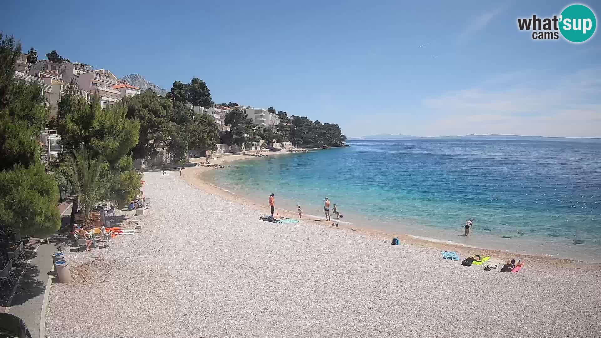 Webcam Spiaggia Lučica Brela – Vista live sulla costa adriatica