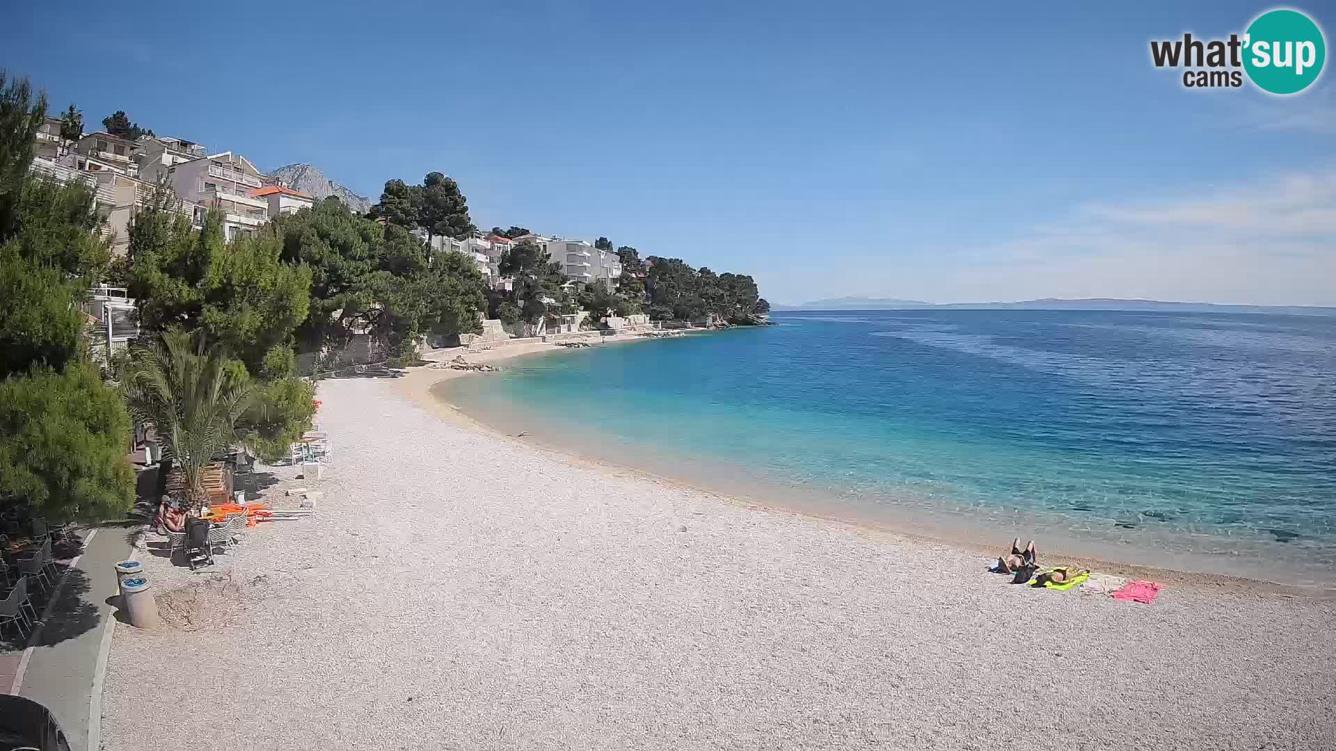 Webcam Spiaggia Lučica Brela – Vista live sulla costa adriatica