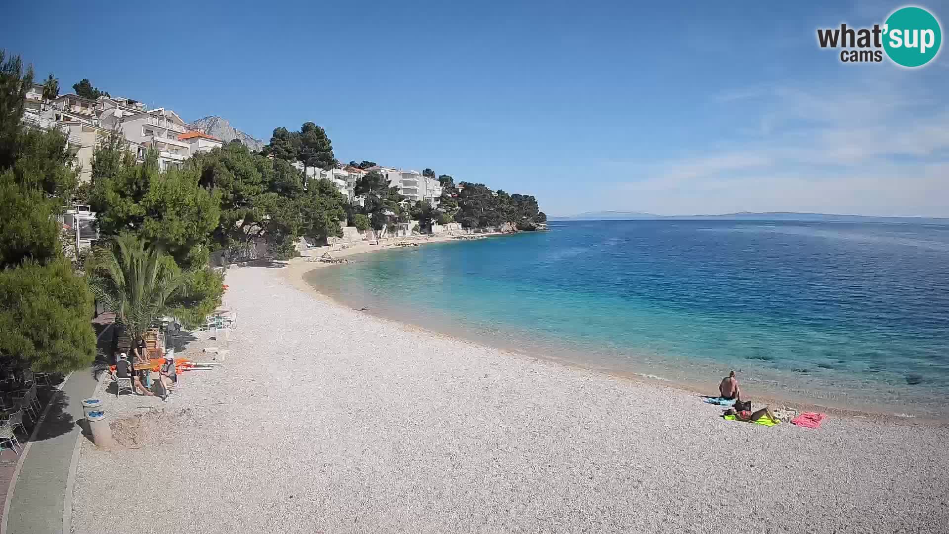 Webcam Lučica Strand Beach Brela – Liveblick von der Adriaküste