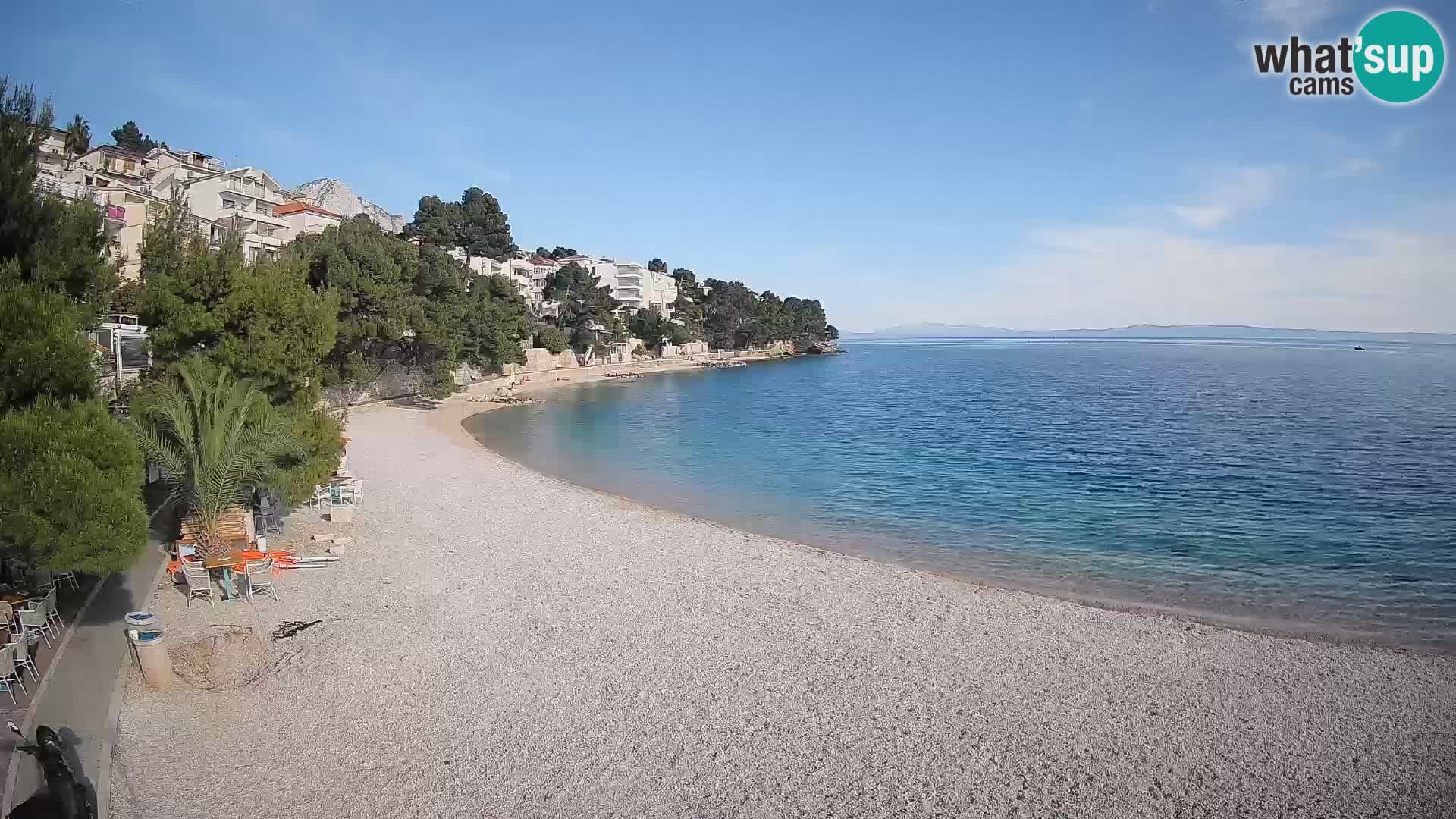 Webcam Playa Lučica Brela – Vista en directo de la costa adriática