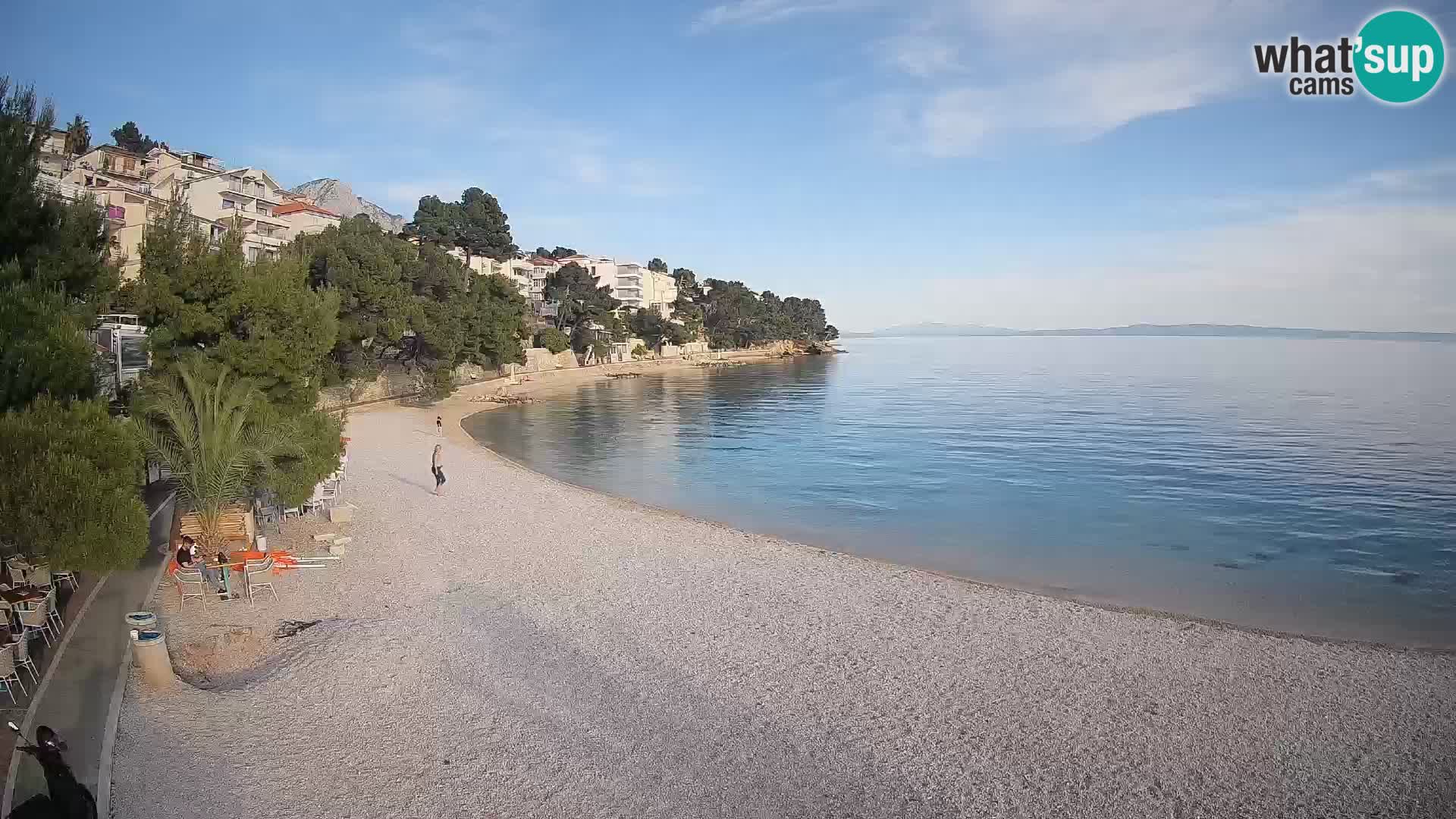 Webcam Plage Lučica Brela – Vue en direct sur la côte adriatique