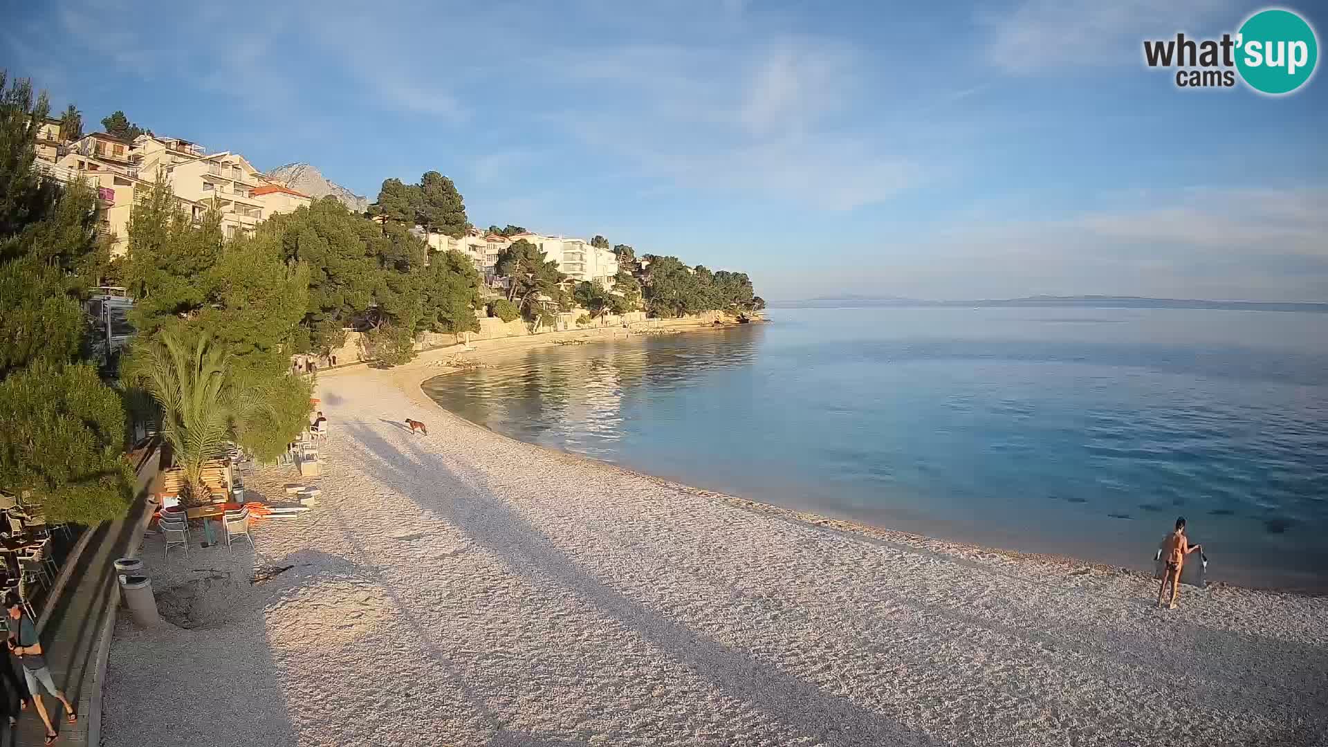 Webcam Playa Lučica Brela – Vista en directo de la costa adriática