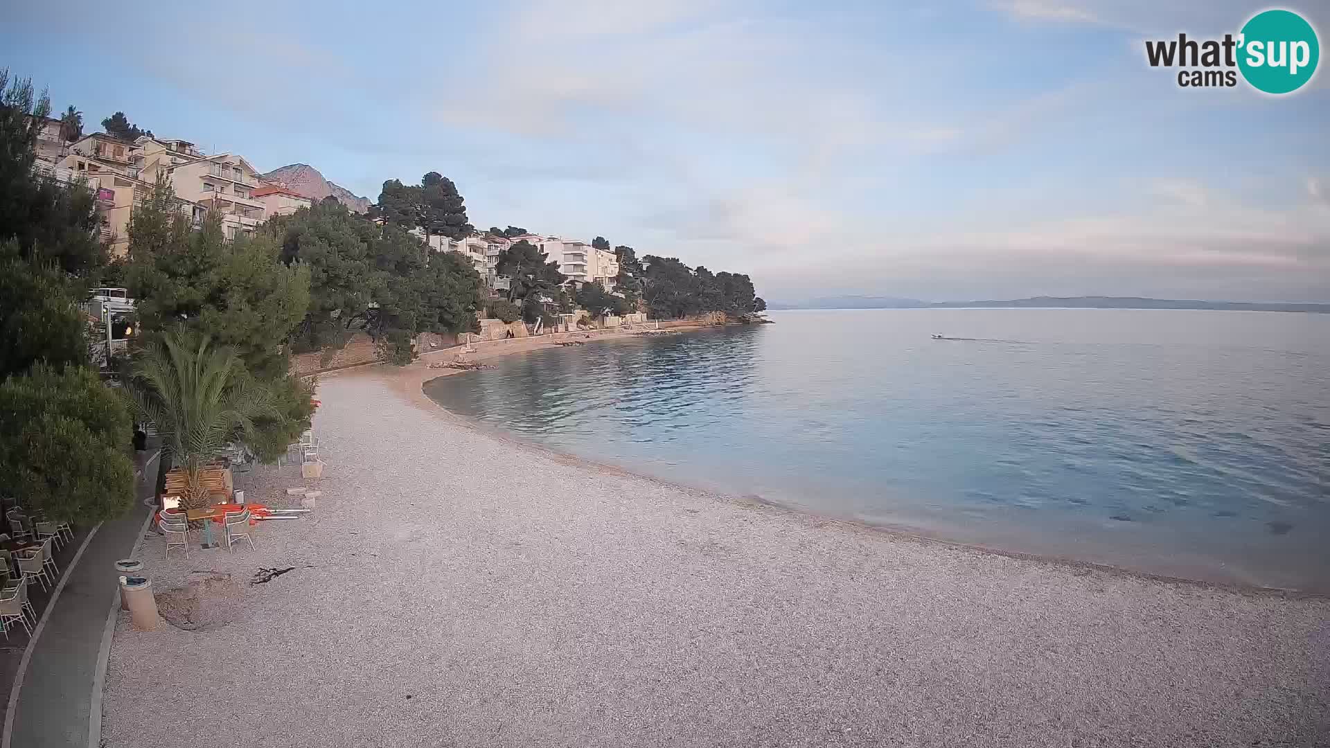 Webcam Playa Lučica Brela – Vista en directo de la costa adriática