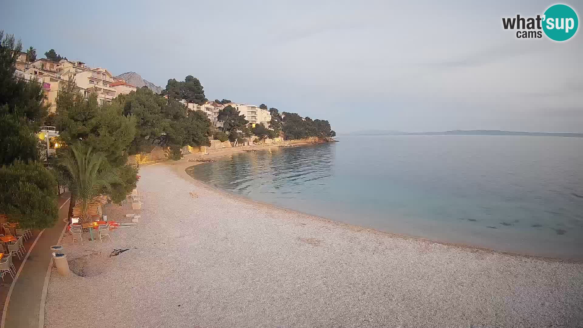 Webcam Lučica Beach Brela – Live View from the Adriatic Coast
