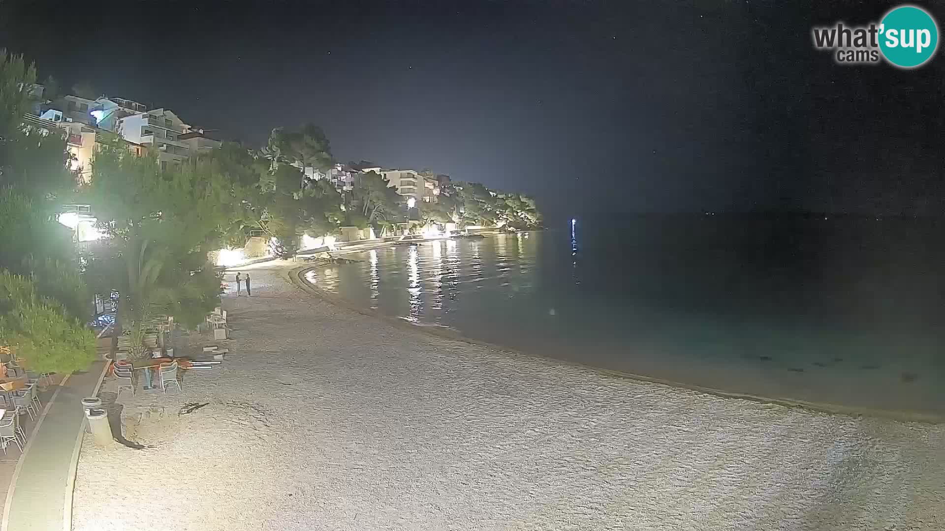 Webcam Lučica Strand Beach Brela – Liveblick von der Adriaküste