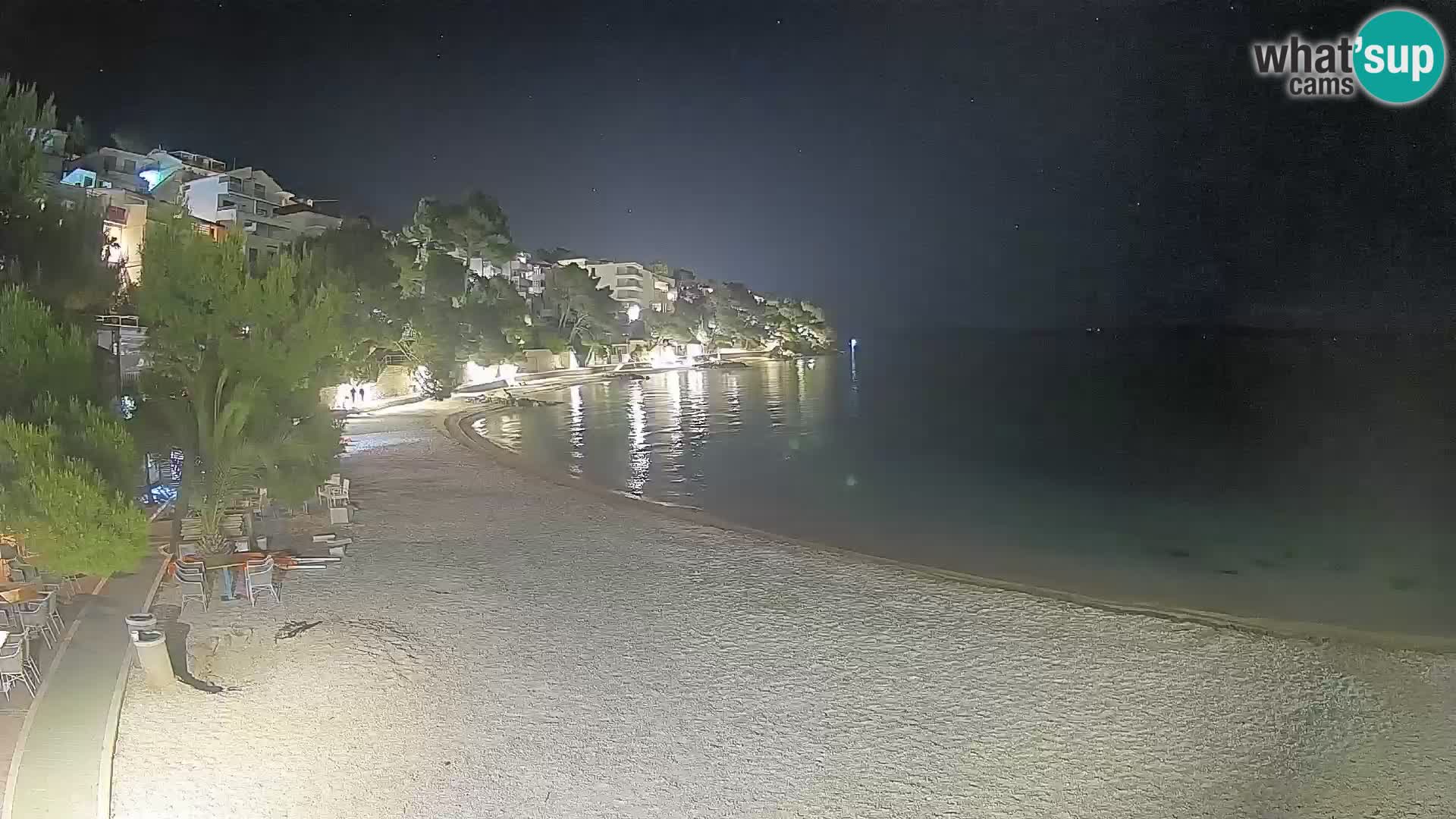 Webcam Spiaggia Lučica Brela – Vista live sulla costa adriatica