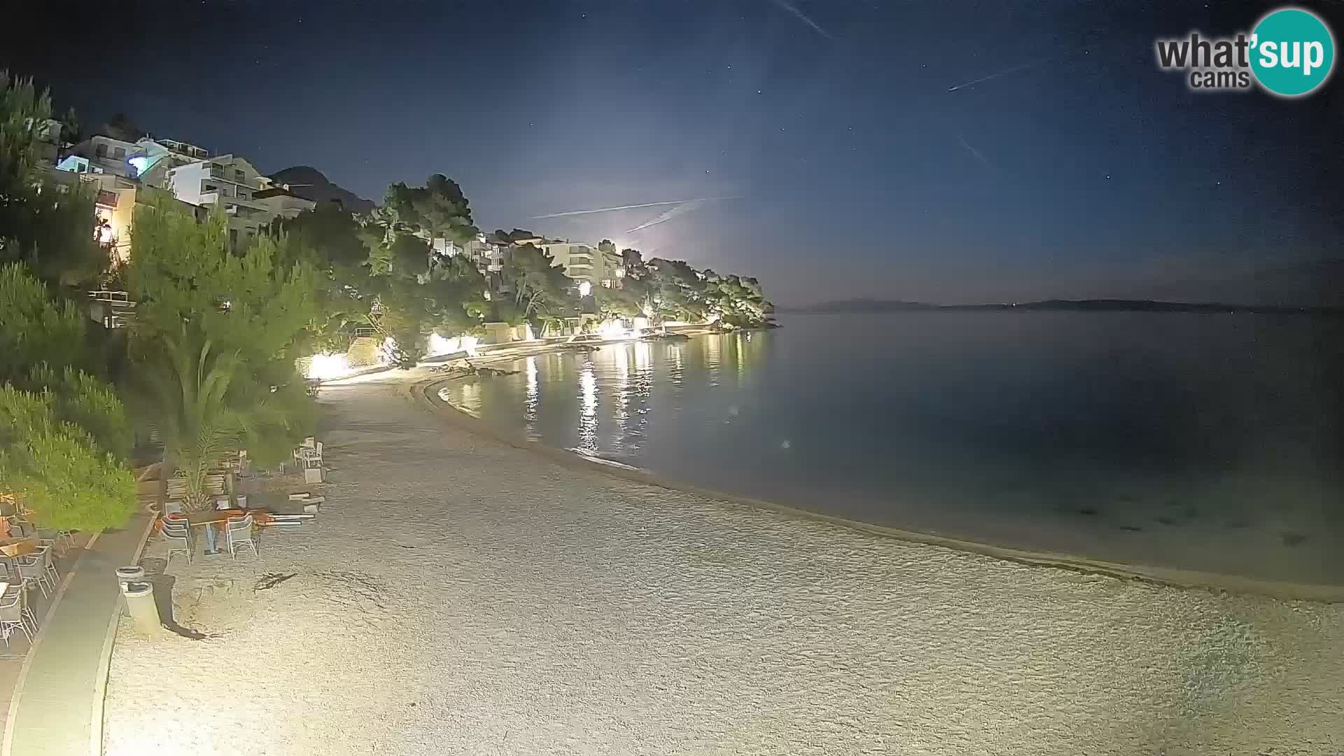 Webcam Lučica Strand Beach Brela – Liveblick von der Adriaküste