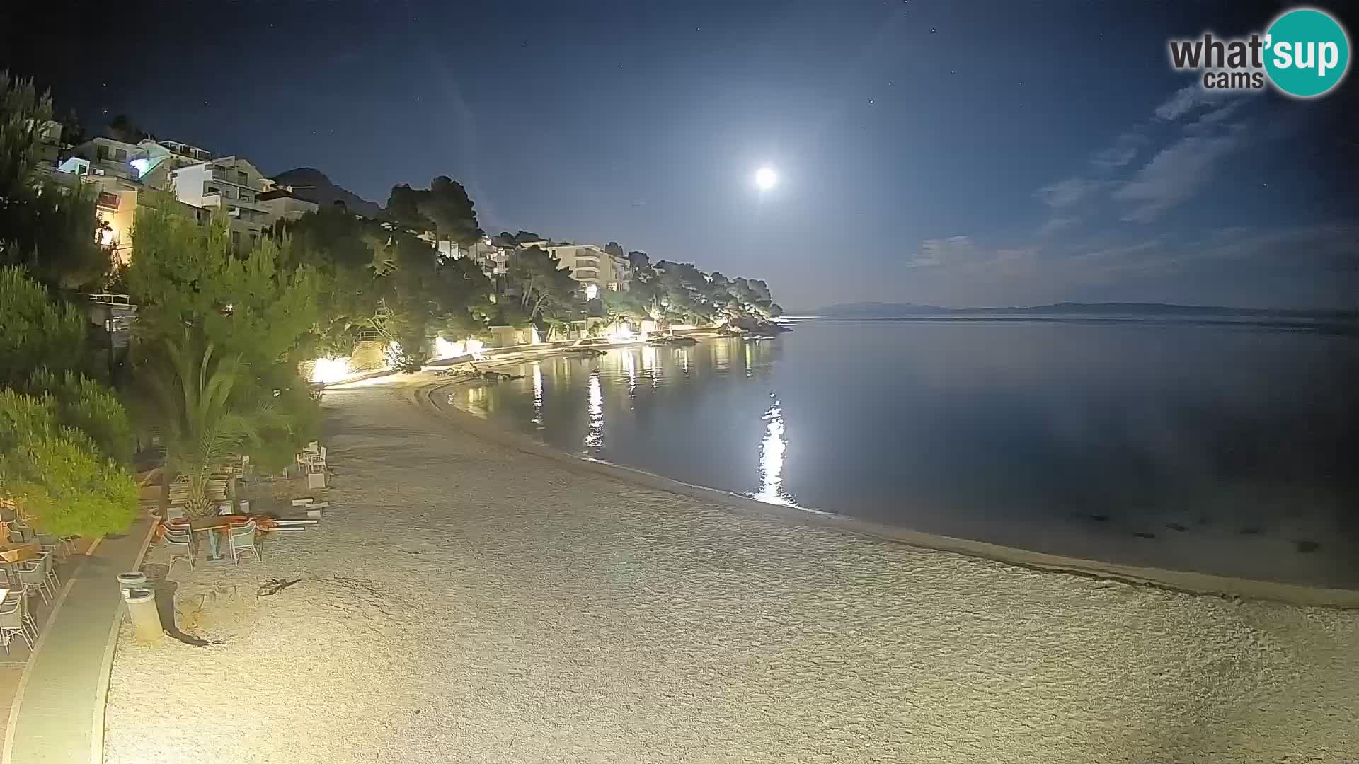 Webcam Spiaggia Lučica Brela – Vista live sulla costa adriatica