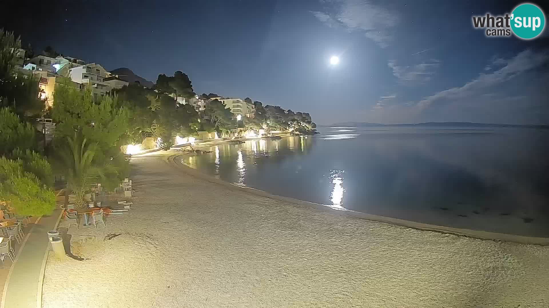 Webcam Lučica Strand Beach Brela – Liveblick von der Adriaküste