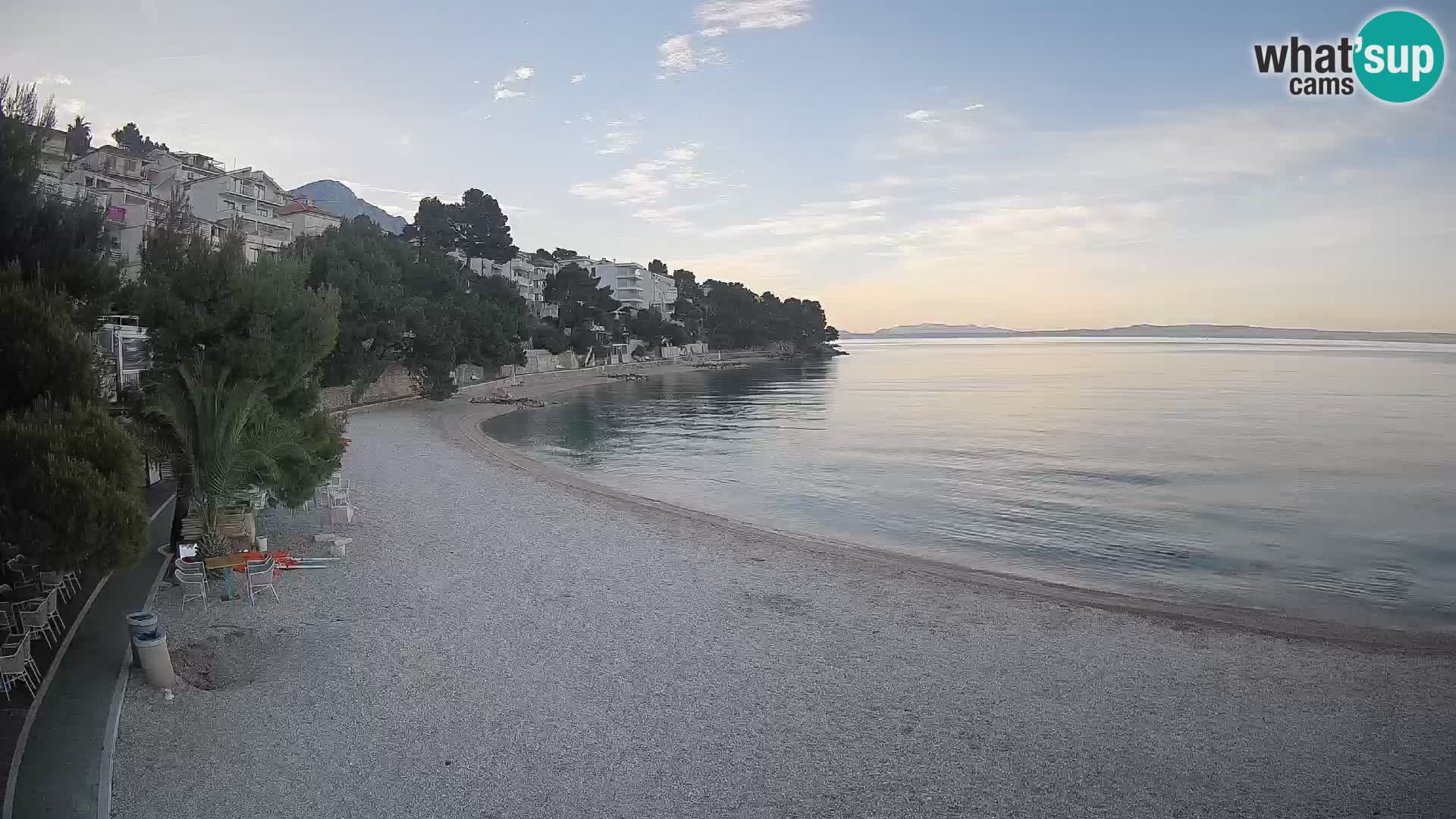 Webcam Playa Lučica Brela – Vista en directo de la costa adriática